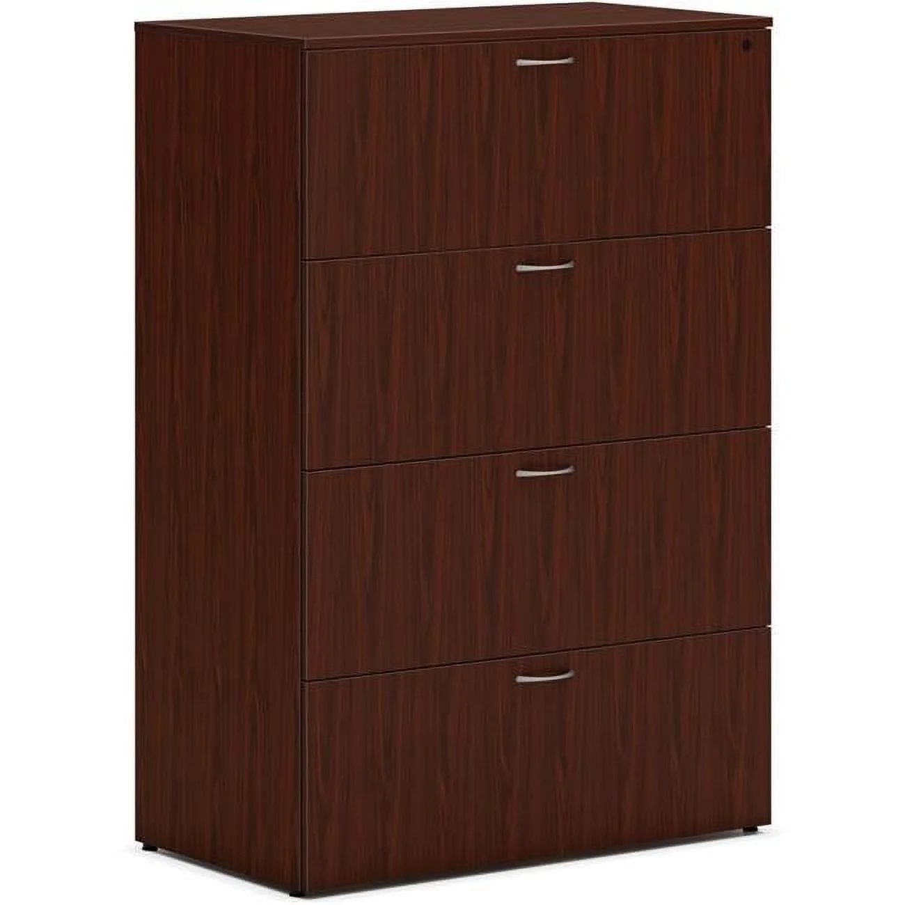 The Hon Laminate Mod Desk Component File Lateral 4 Drawer, Mahogany