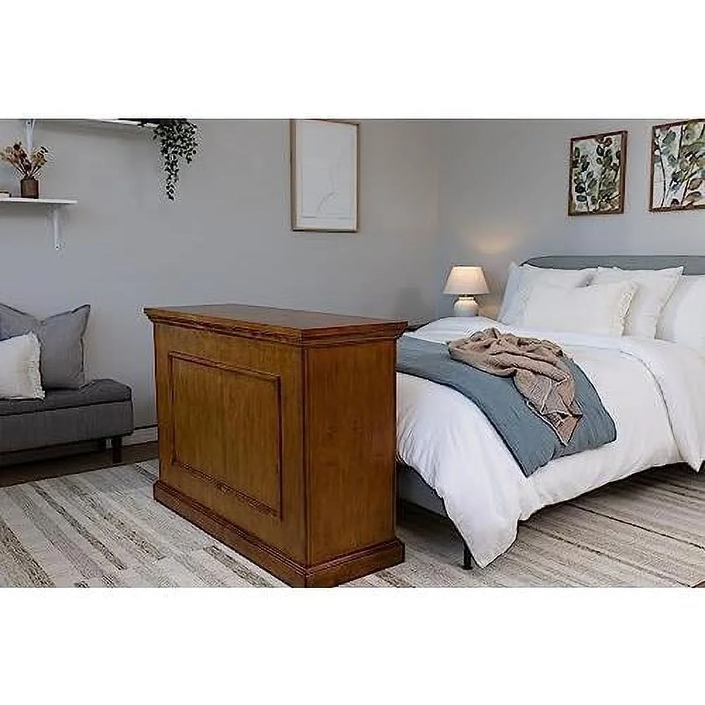 72009 - Elevate TV Lift Cabinet - Tvs Up To 50 Inch Diagonal (45” Wide TV) – Oak - 50 In Wide - SRV 3900 TV Lift - Wired & Wireless RF