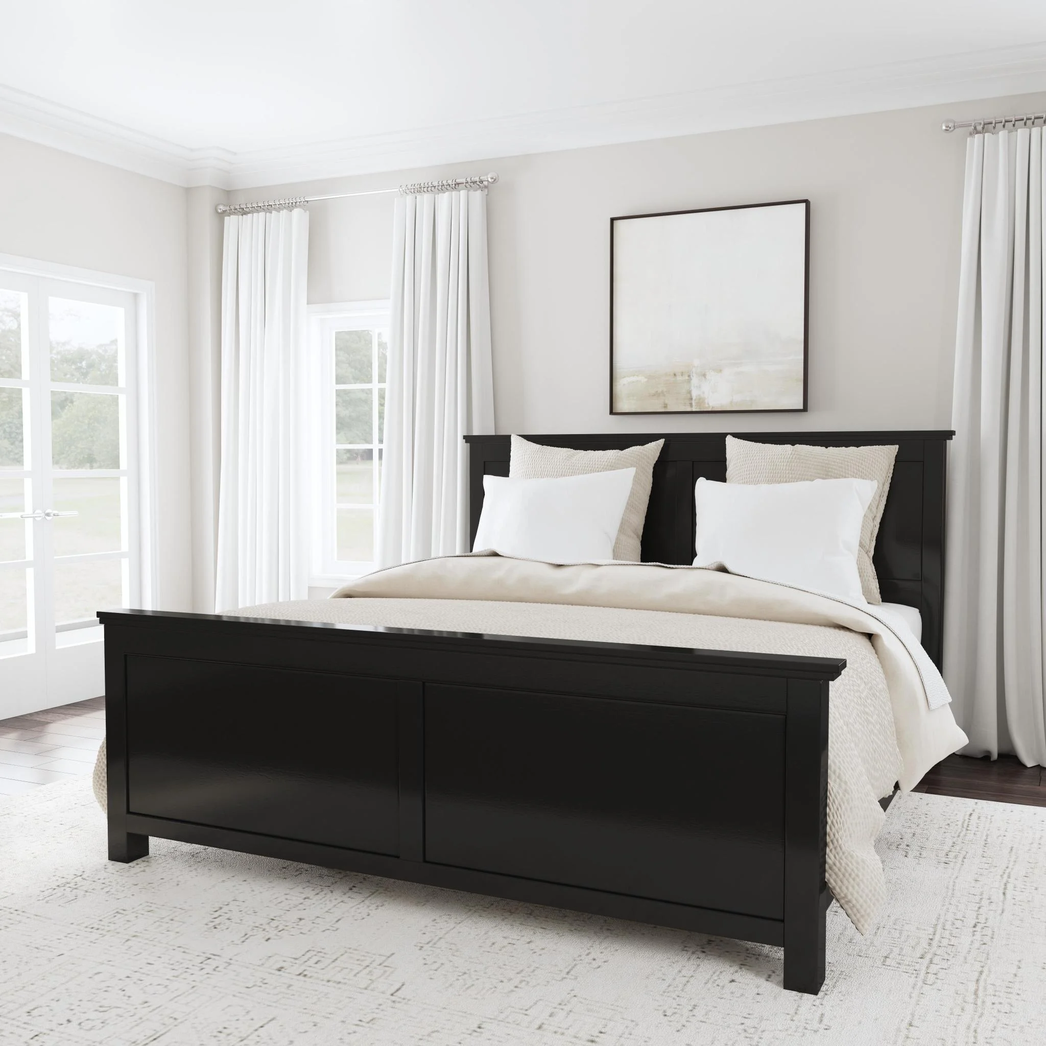 homestyles  Oak Park Black Wood King Bed