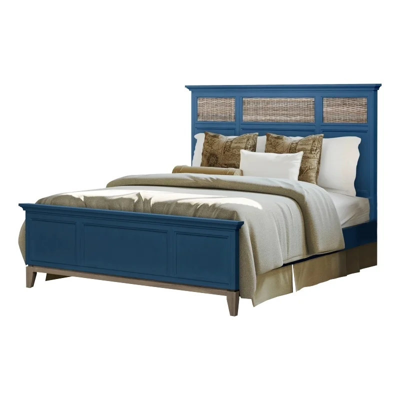 Sea Winds Kauai Queen Bed Blue Finish