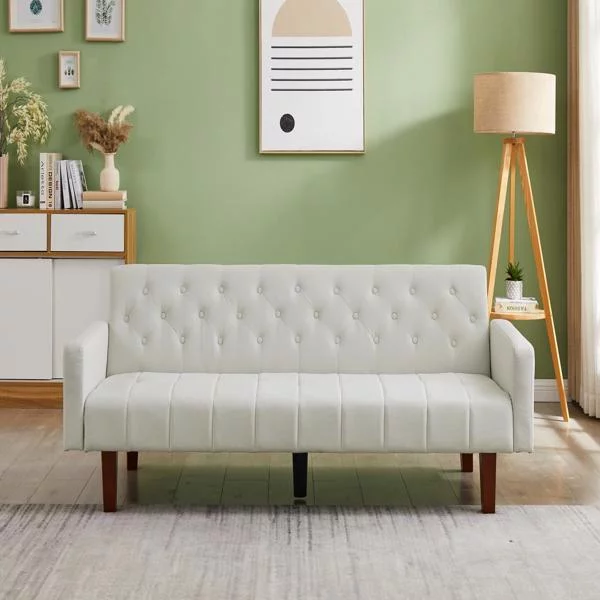 Arturesthome Convertible Double Folding Living Room Sofa Bed (Eucalyptus wood frame)