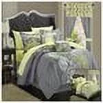 Chic Home Olivia Paisley Print Mega 20 Pieces Comforter Bed In A Bag Set - Queen 90x92, Grey