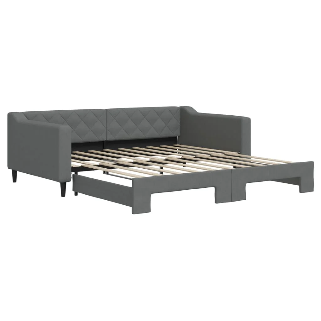 Daybed with Trundle Dark Gray 39.4