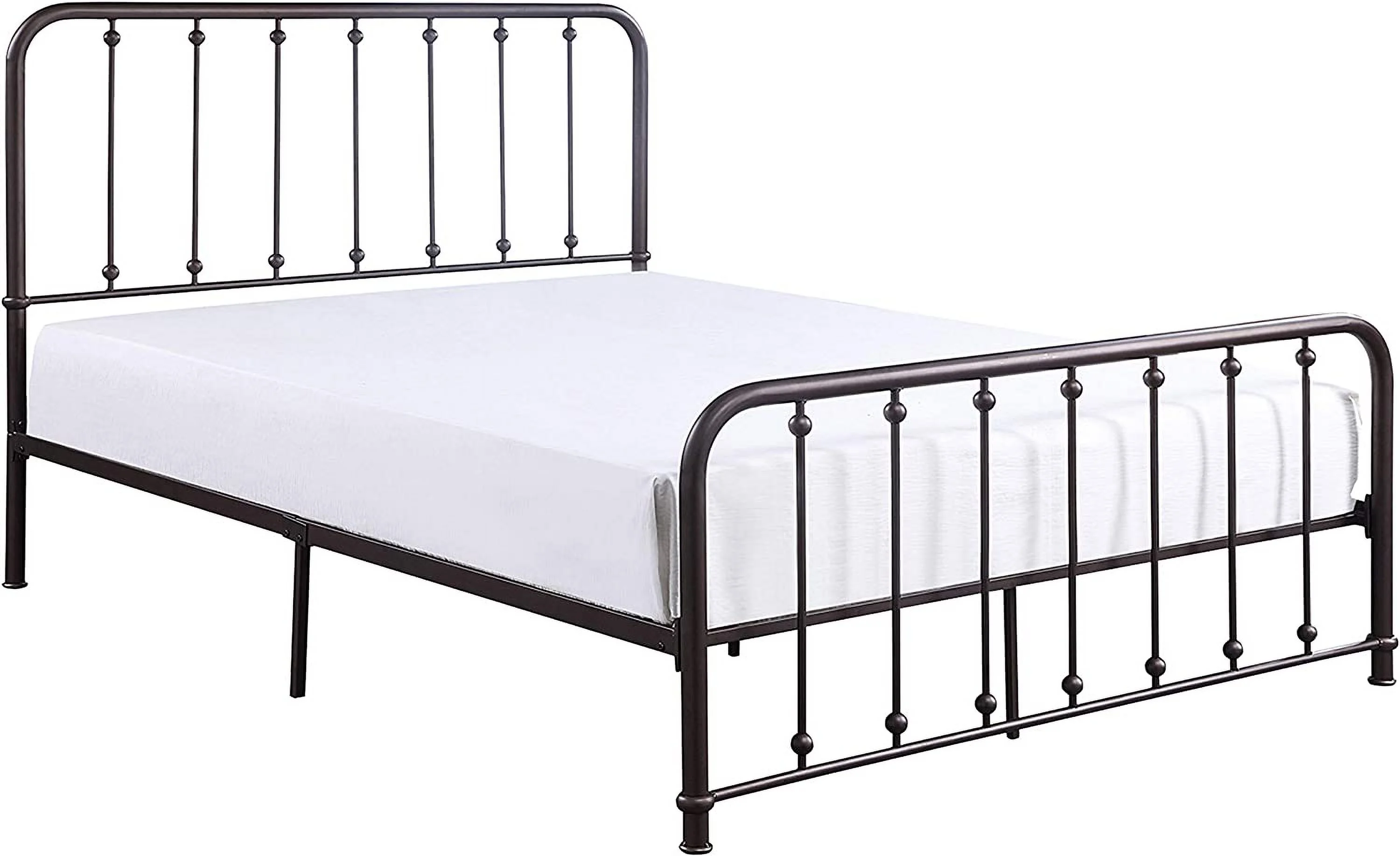 YGDU Foresthill Metal Platform Bed, Queen, Antique Bronze