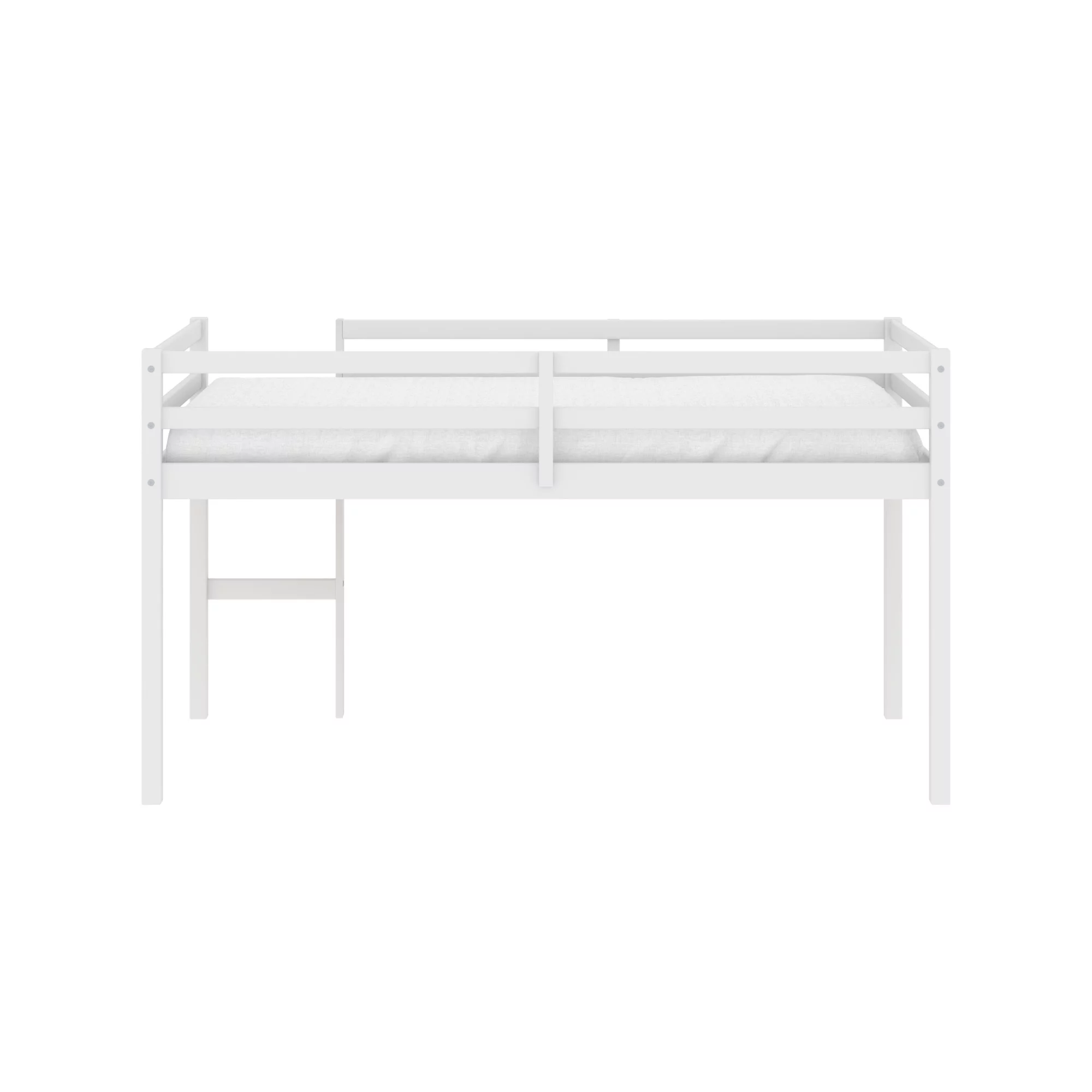 Hillsdale Campbell Wood Twin Junior Loft Bunk Bed, White