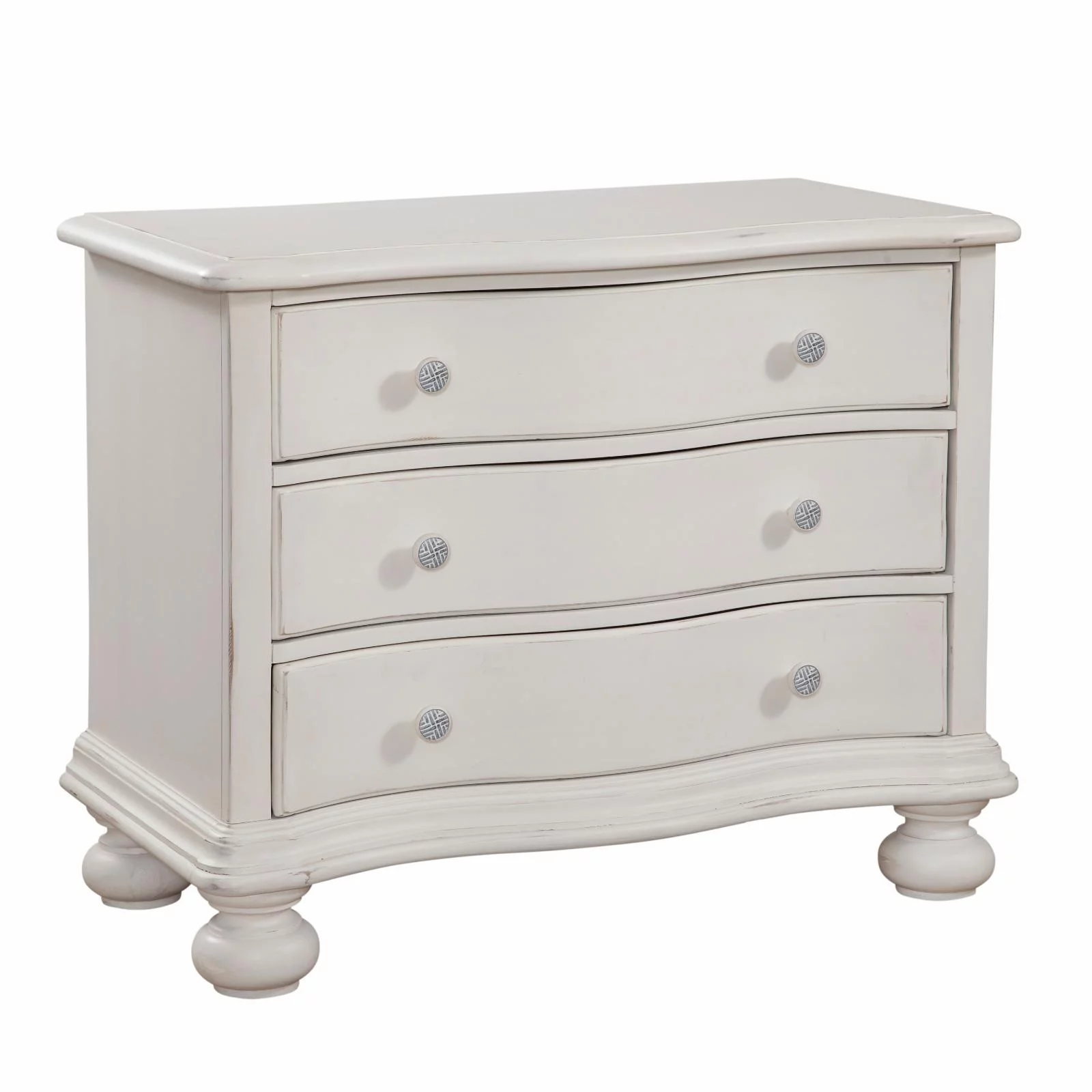 American Woodcrafters Rodanthe Dove White 3-drawer Wood Bachelor Chest