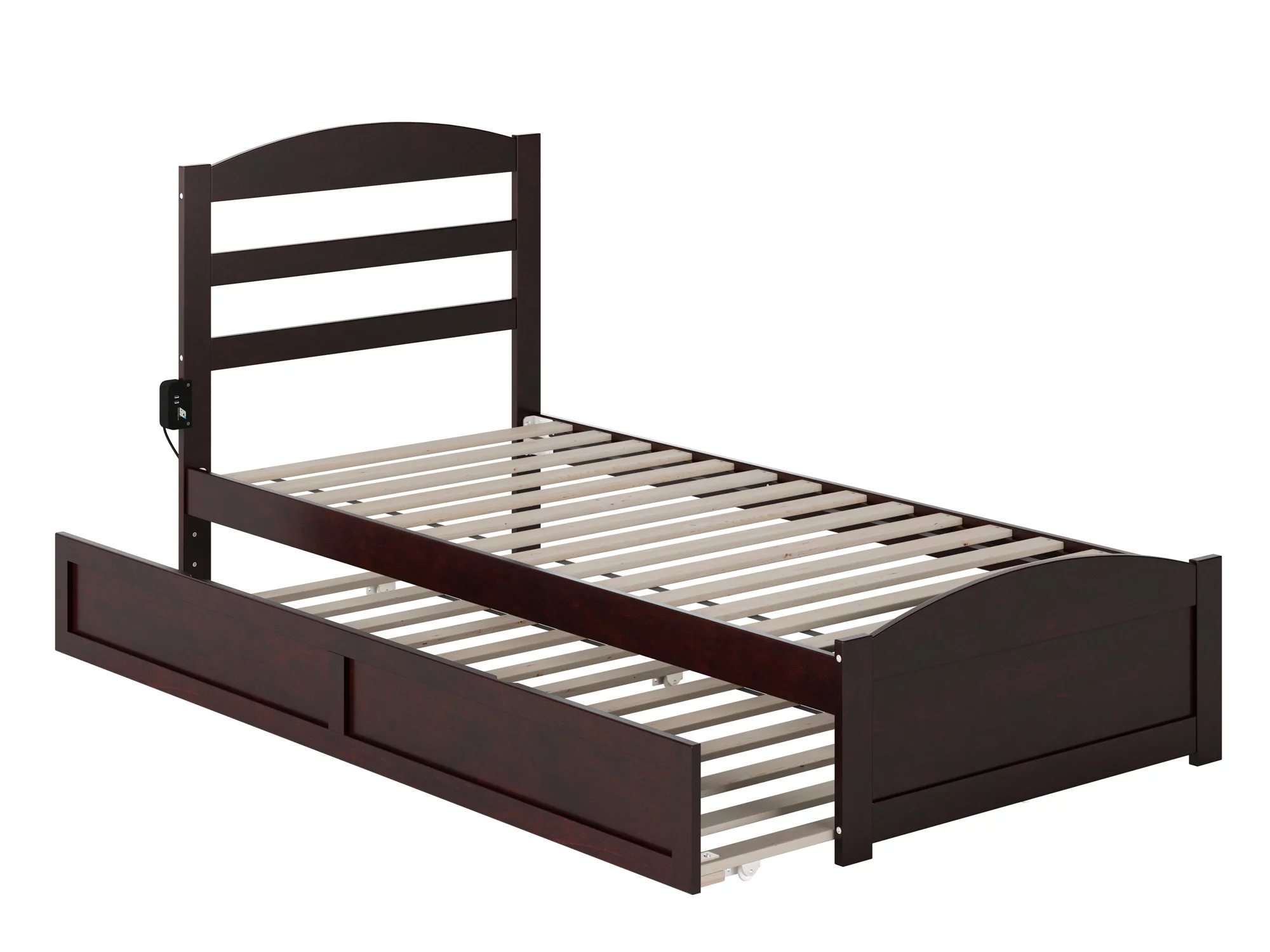 AFI Warren Twin XL Wood Platform Bed with Headboard Footboard & Twin XL Trundle, Espresso
