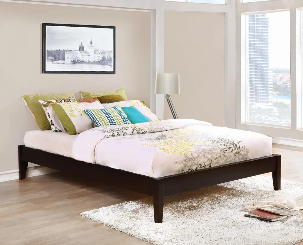 Platform Bed, California King Bed, Cappuccino