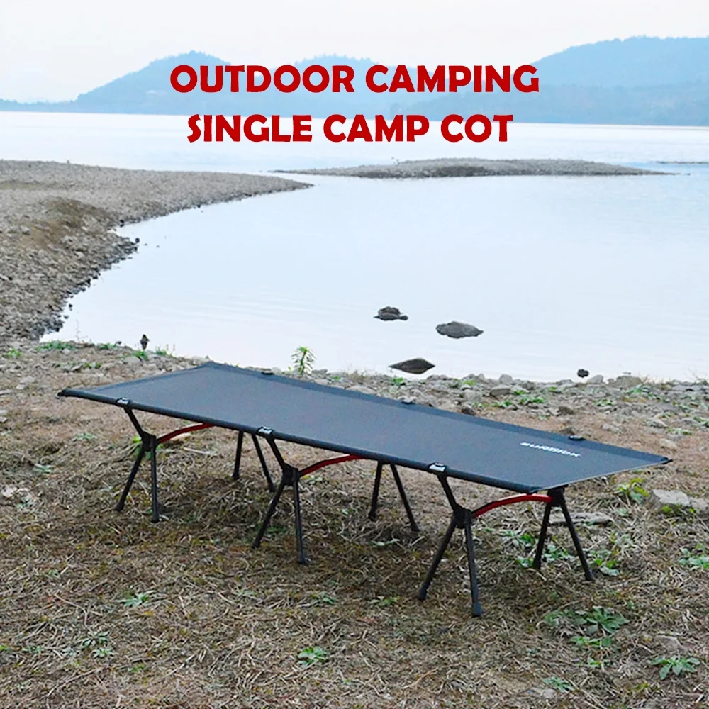 sundick Outdoor Portable Folding Bed Single Person Camping Cot 265LB Bearing Weight Compact for Outdoor Picnic Camping Hiking