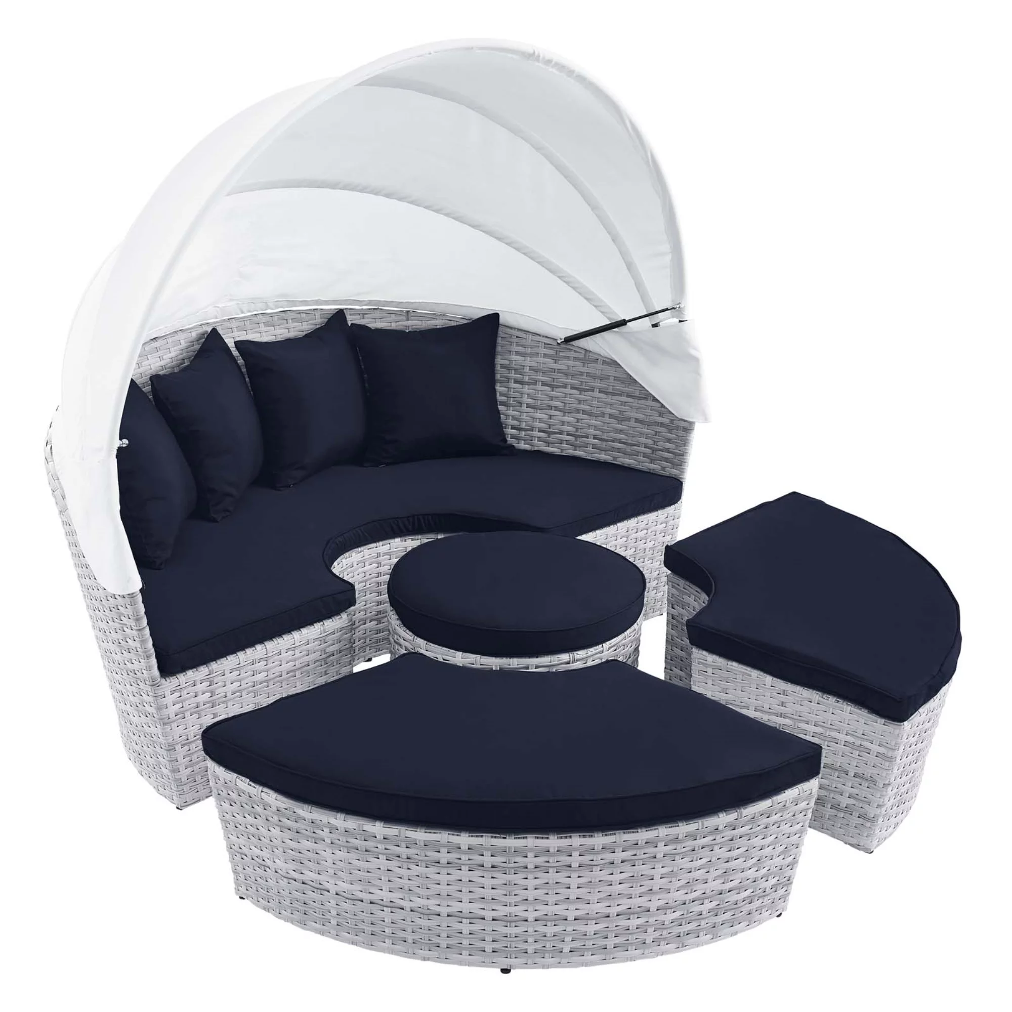 Scottsdale Canopy Outdoor Patio Daybed-EEI-4442