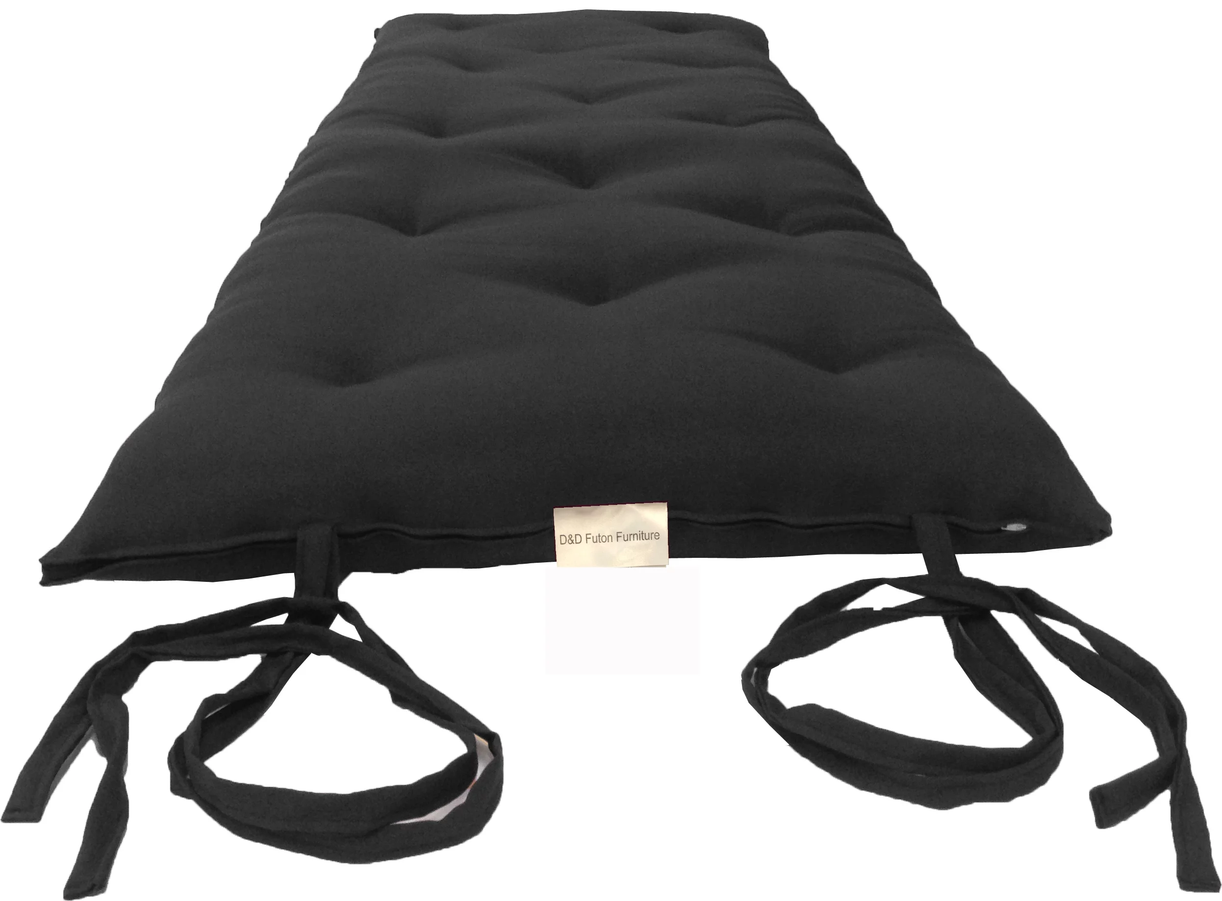 Traditional Japanese Floor Rolling Futon mattresses 80 x 39 x 3, Cotton/Polyester Fiber/Foam, Shikifuton Black