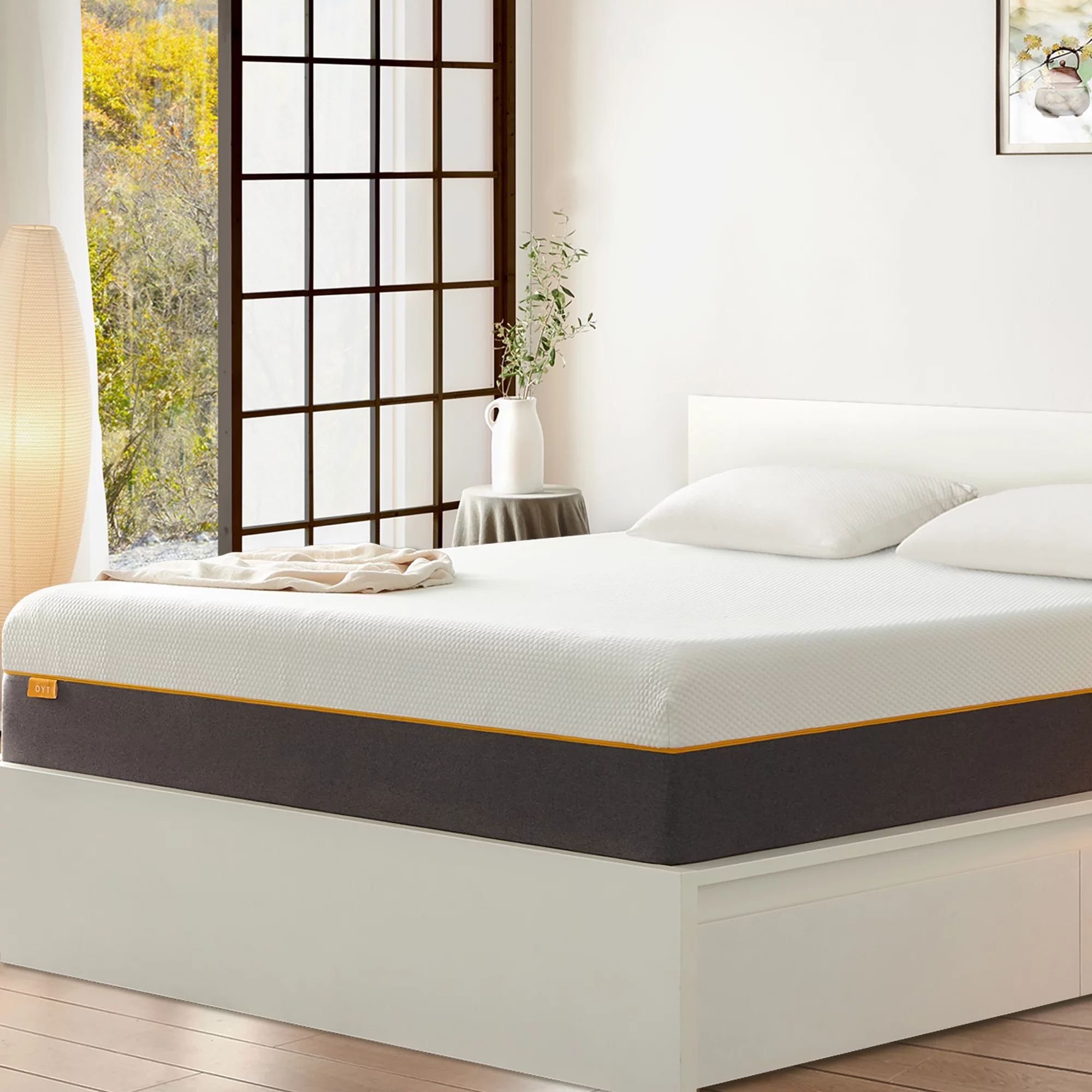 OYT 10 inch Twin Size Medium Mattress Memory Foam Cooling Support Gel Foam Mattress