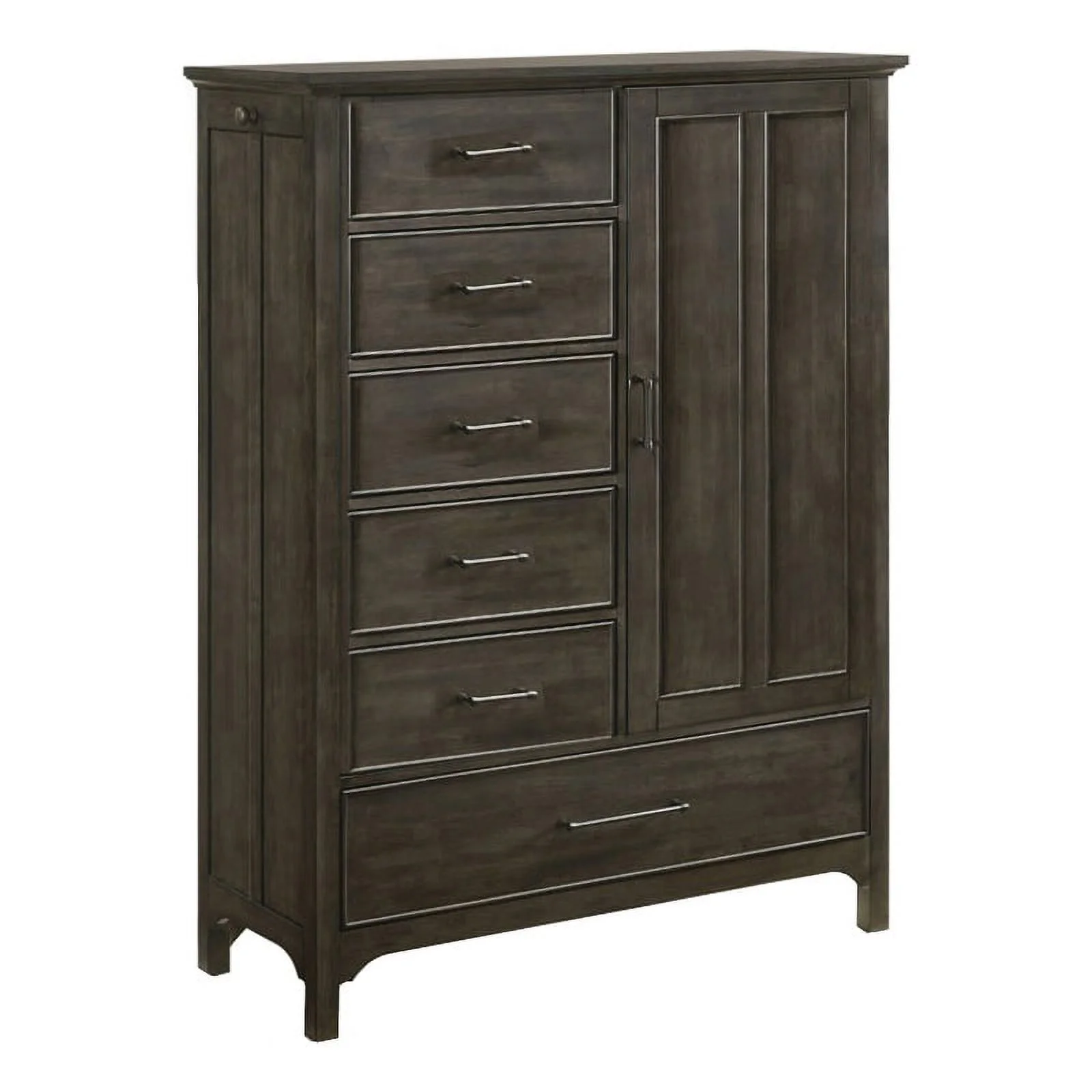 Intercon Furniture Hawthorne Bedroom 6-Drawer Wood Gentleman's Chest in Charcoal