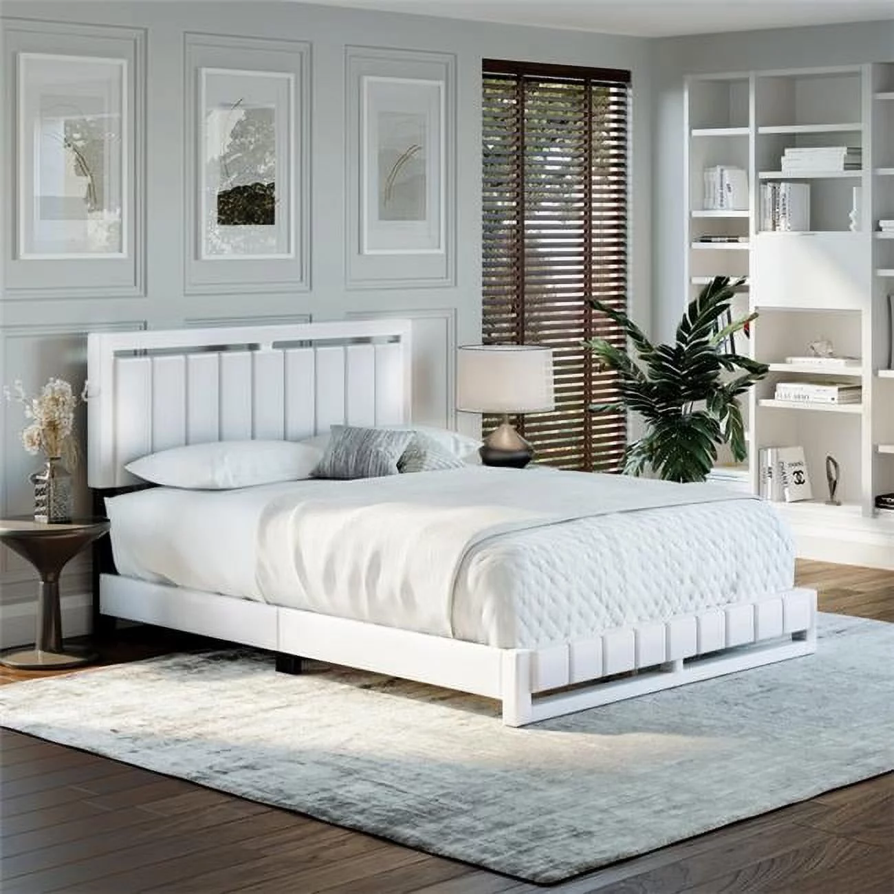 Boyd Sleep BMPBWT201QN Beau Faux Leather Upholstered Platform Bed