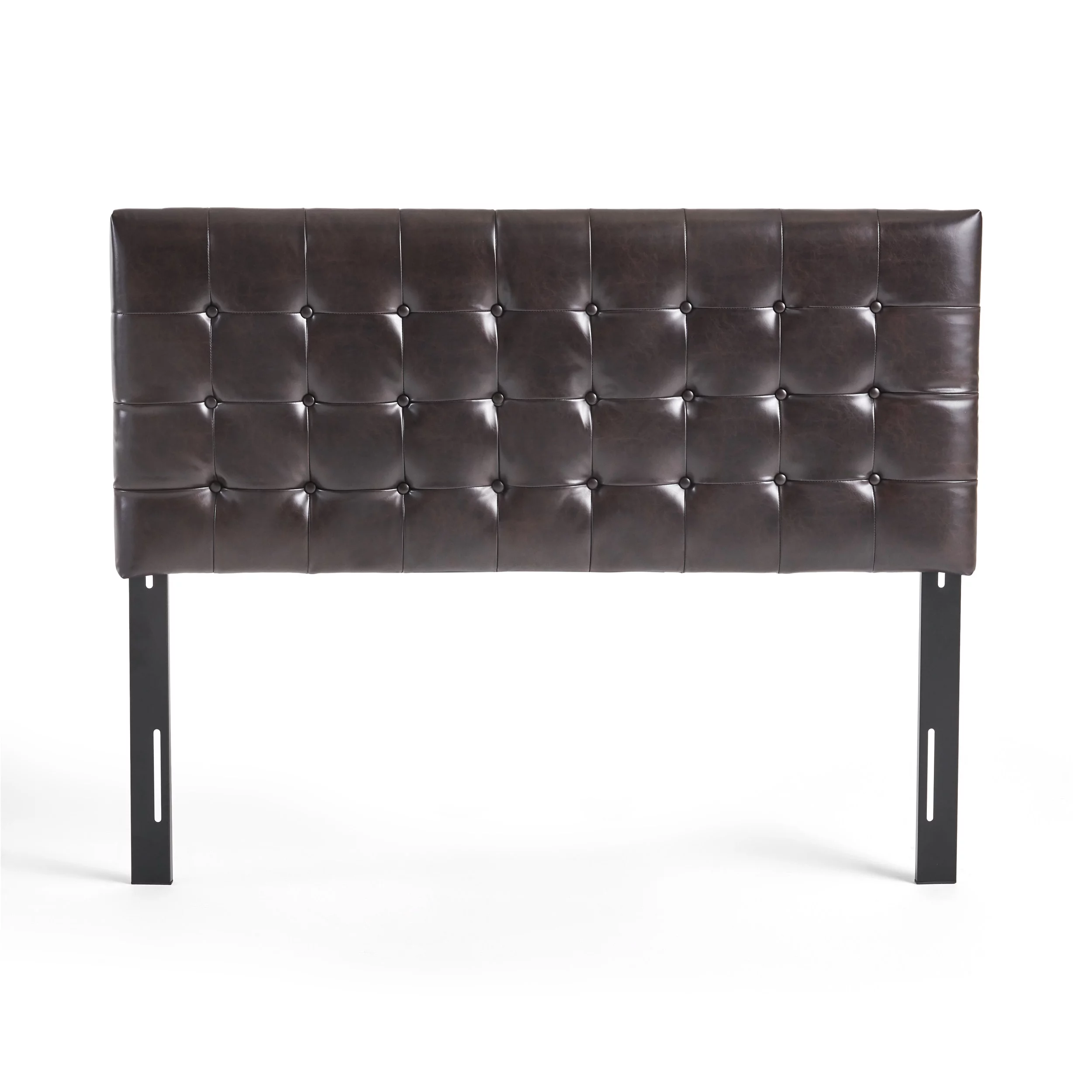 GDF Studio Mackinsey Contemporary Bonded Leather Tufted Queen/Full Headboard, Brown