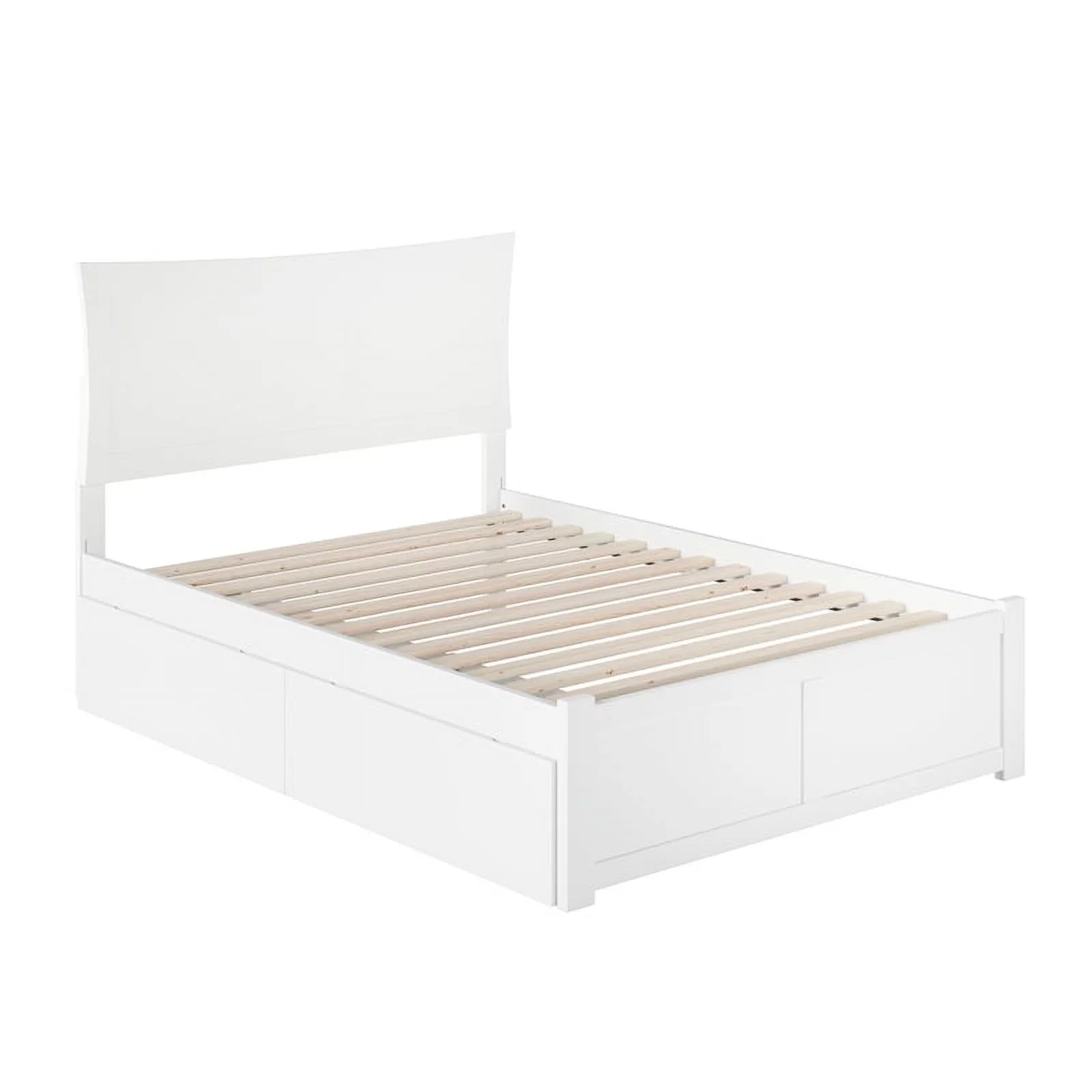 Leo & Lacey Urban Full Storage Platform Bed in White