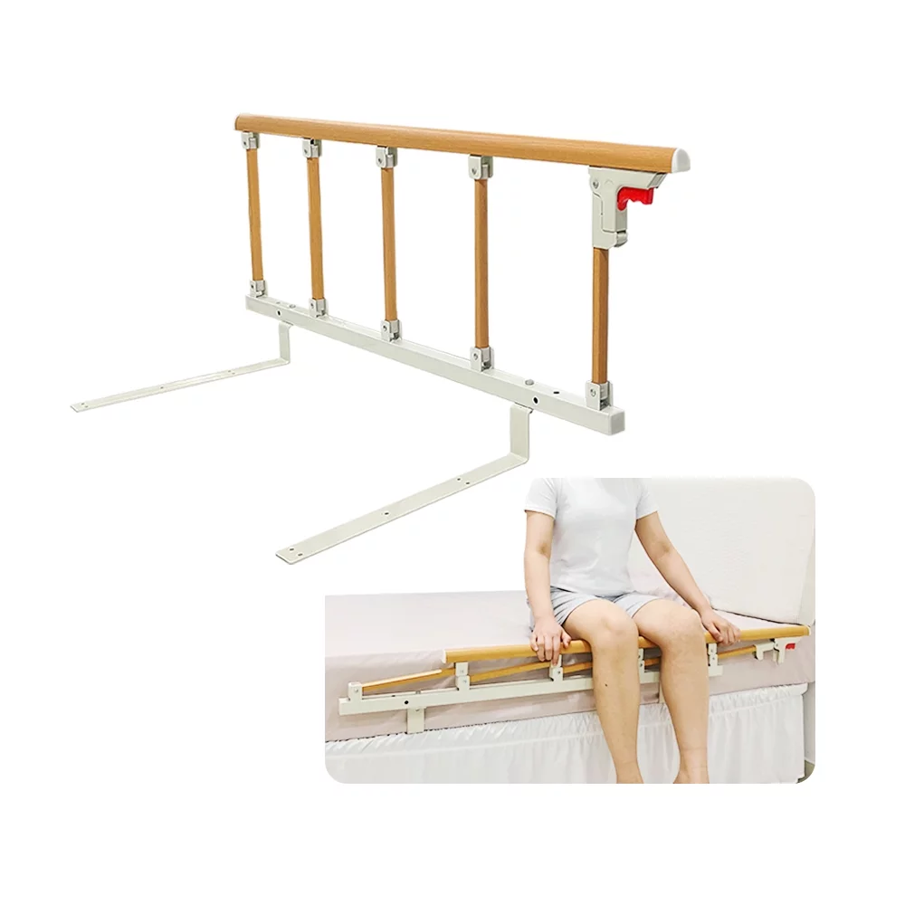 Bed Rails for Elderly Adults Seniors Assist Bar Bed Railing Cane Side Rail Guard Fall Prevention Handle Fold Down Hand Safety Rails (47×18 INCH)