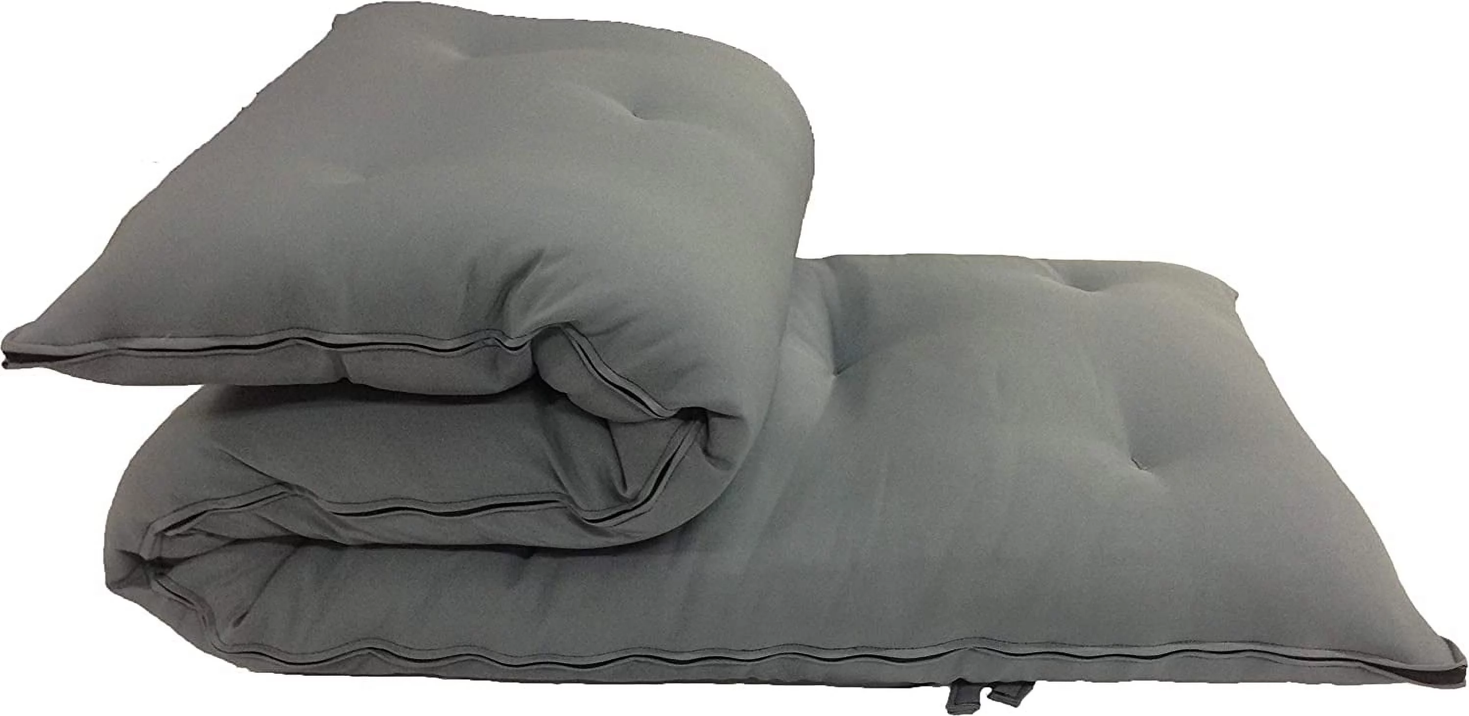 RUNFAYBIU D&D Futon  Gray Traditional Japanese Floor Rolling Mattress 80 x 30 x 3  Shikifuton Cotton Batting  Foam  Polyester Fiber Batting
