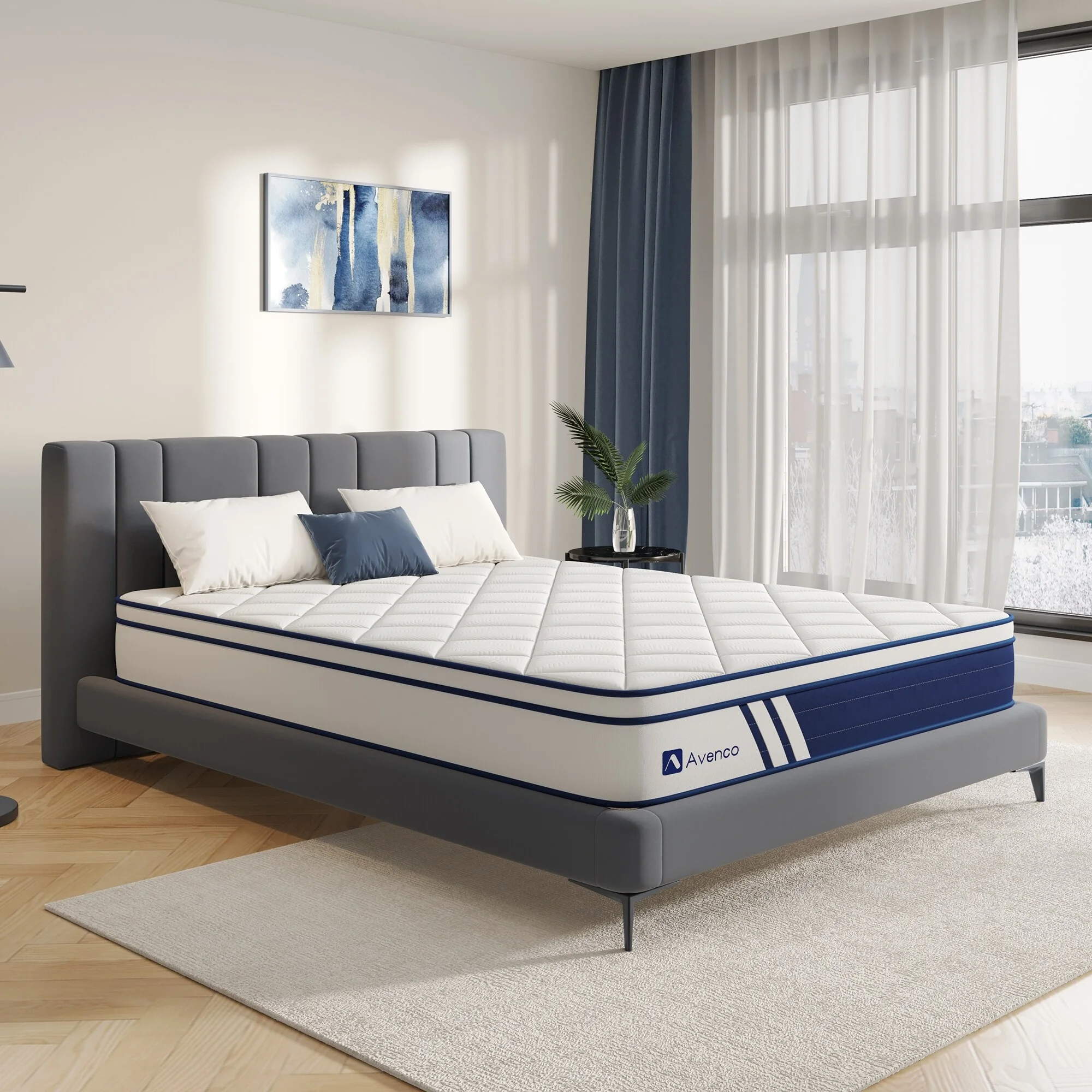 Avenco  10'' Gel Memory Foam and Pocketed Springs Hybrid Mattress in a Box Full