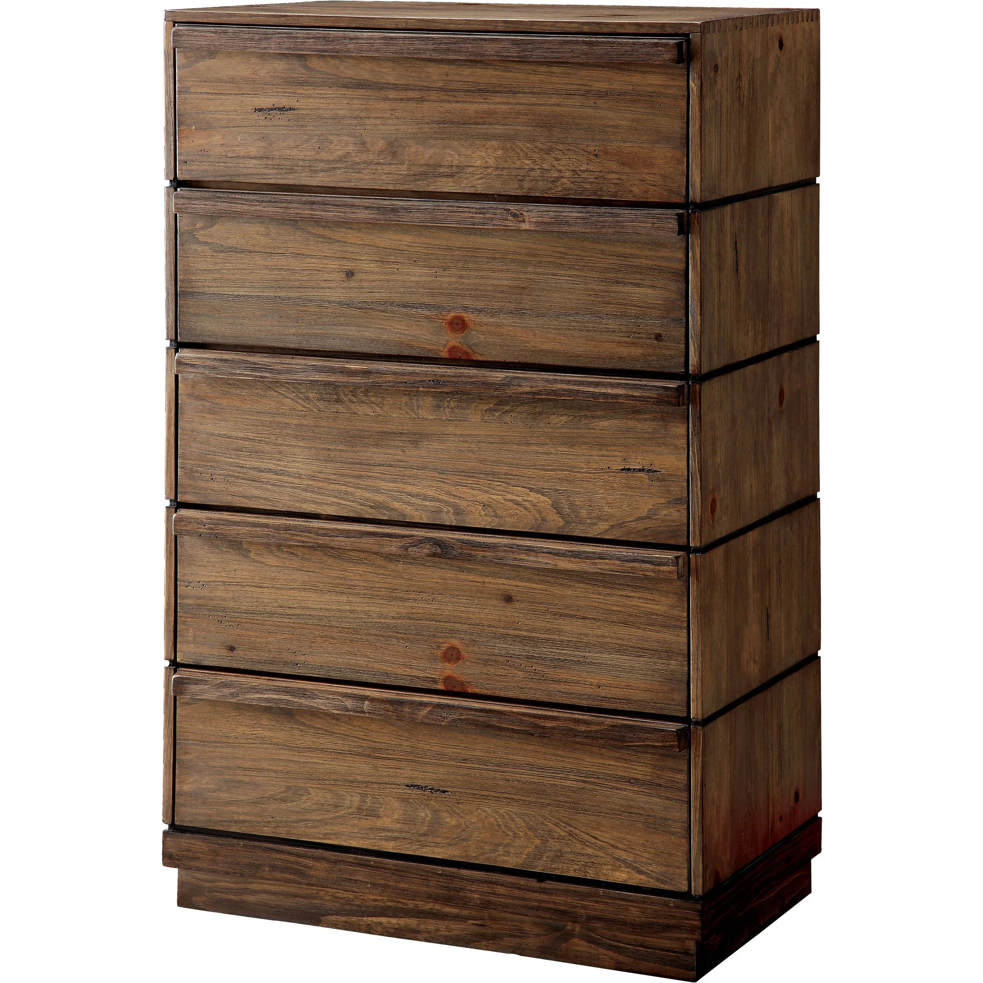 Furniture of America Dotson Rustic 5-Drawer Chest, Rustic Natural Tone