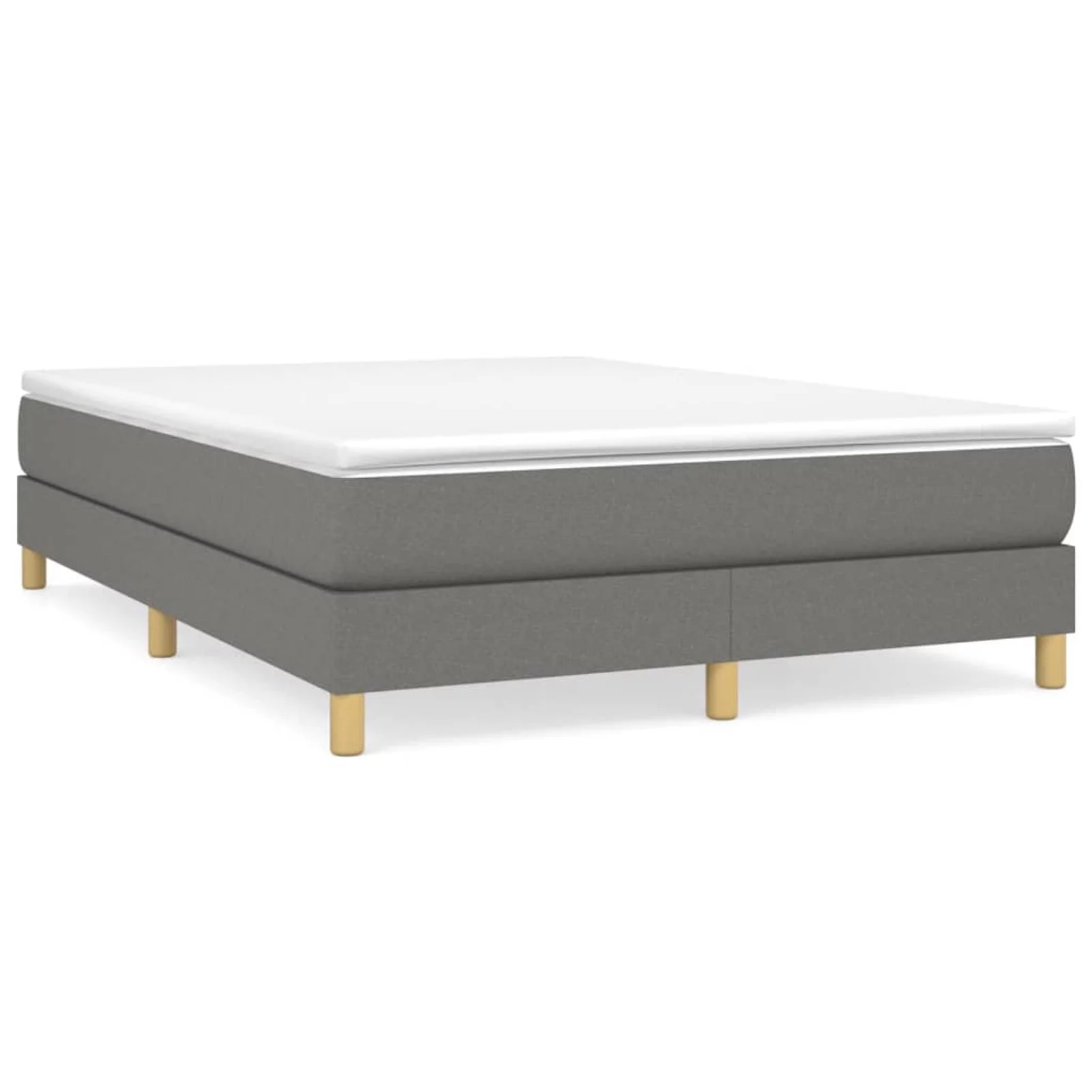 Anself Box Spring Queen Size Bed Frame with Wooden Slat Support 81.1 x 59.8 x 9.8 Inch Fabric Platform Bed Frame Suitable for Mattress Size 59.8 x 79.9 Inches (W x L)