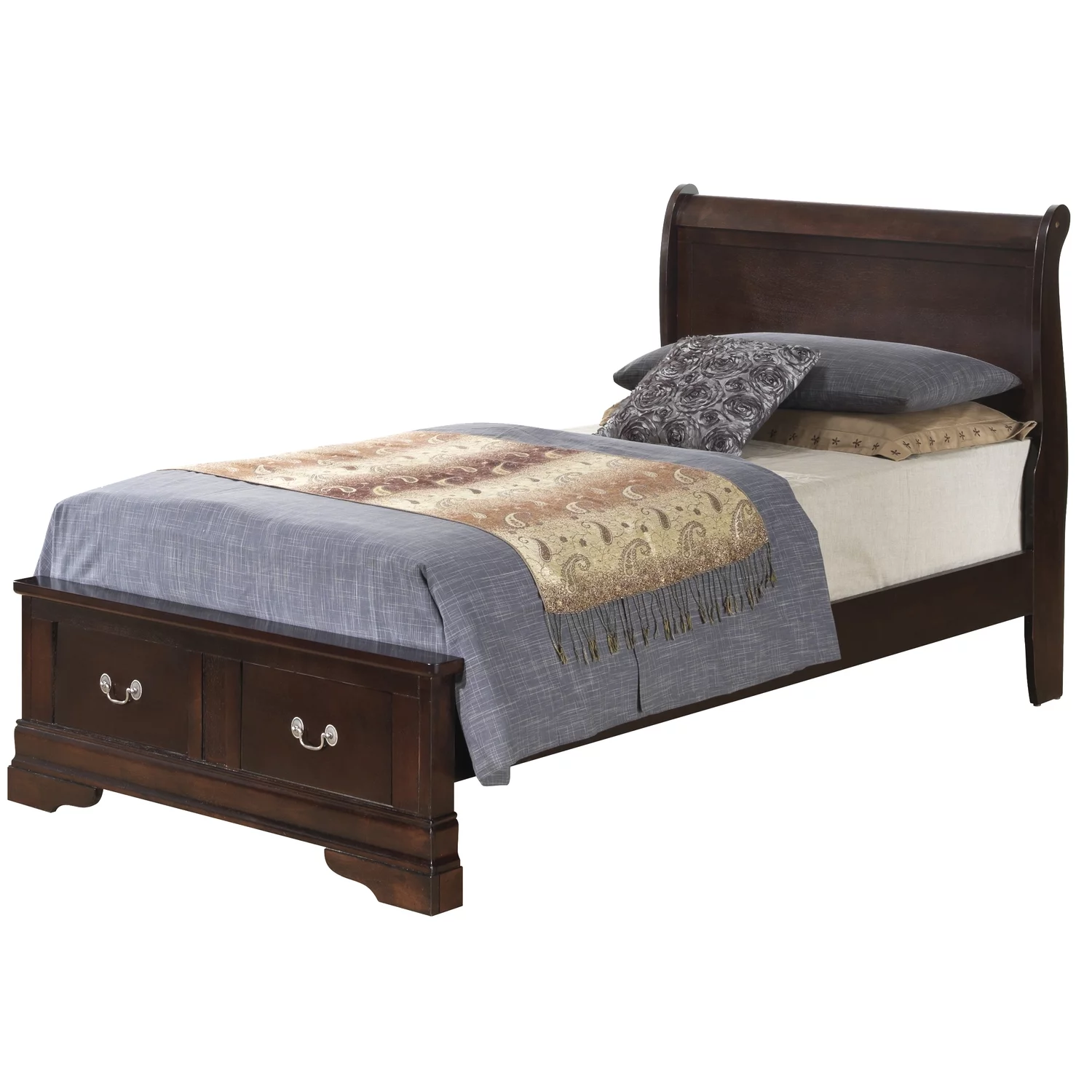 Maykoosh Boldly Bohemian G3125D-TSB2 Twin Storage Bed , Cappuccino