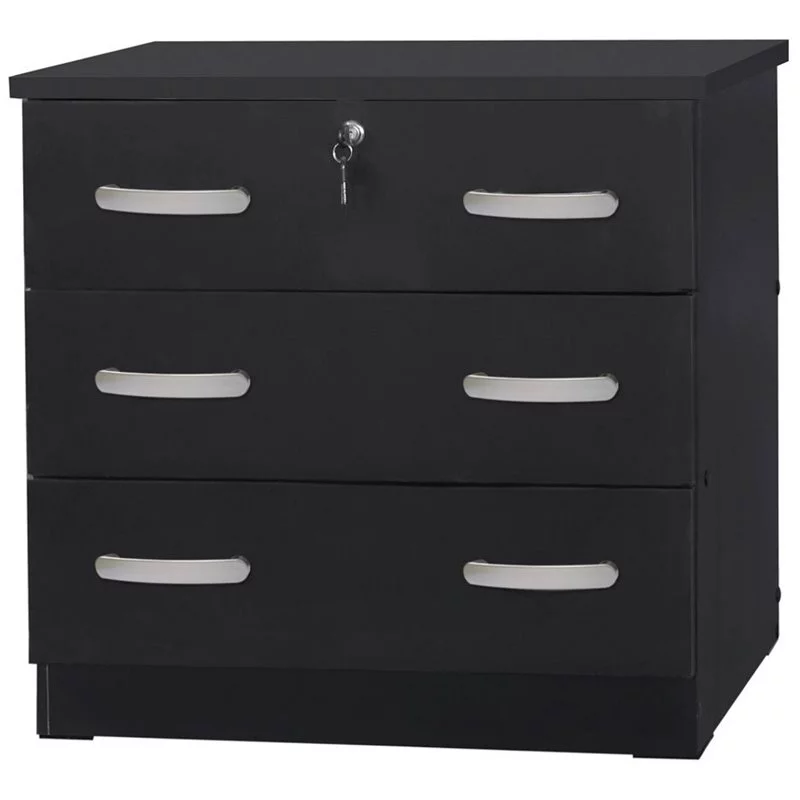 Home Square 2-Piece Set with Queen Platform Bed & 3-Drawer Chest Bedroom Dresser