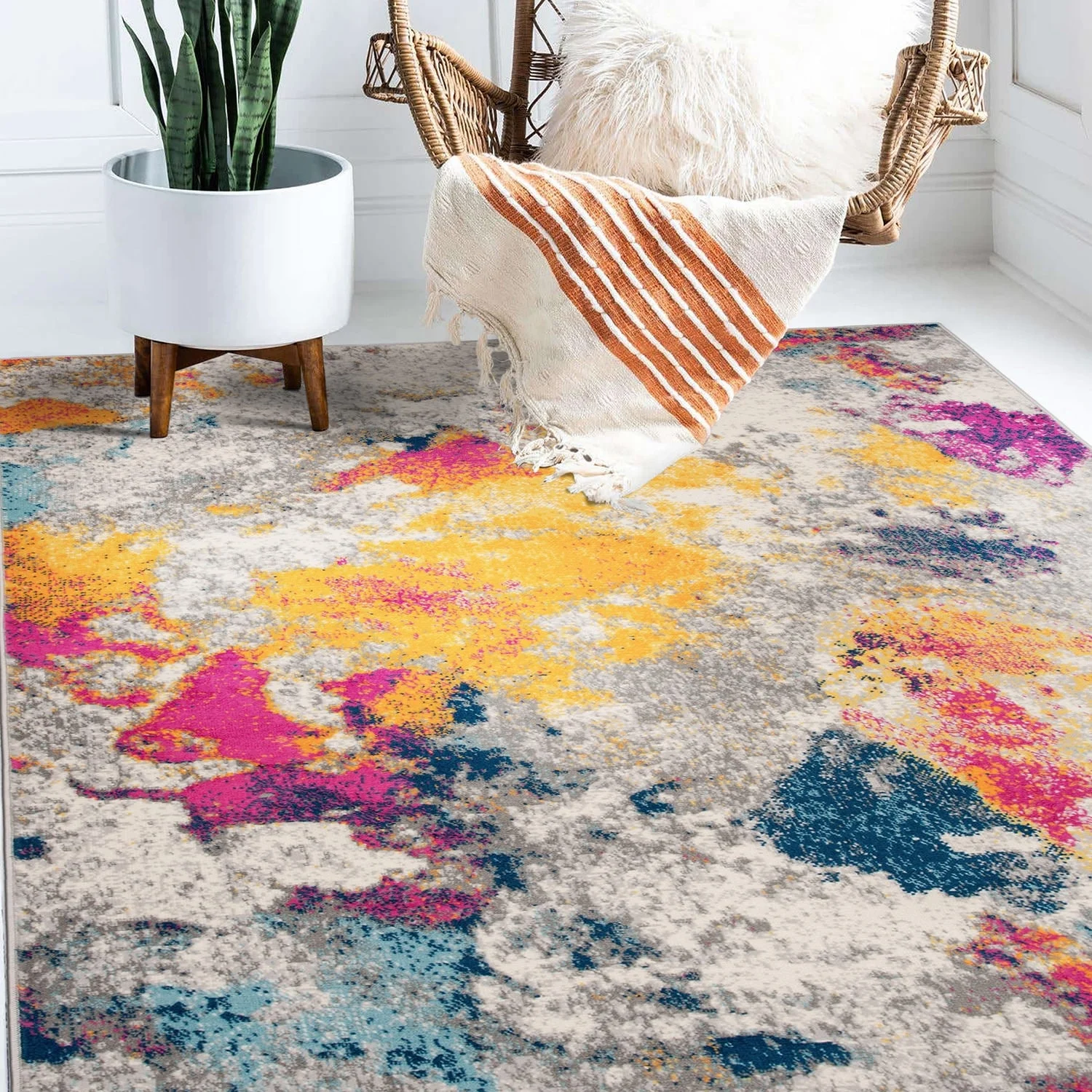 World Rug Gallery Abstract Contemporary Area Rug 7'10