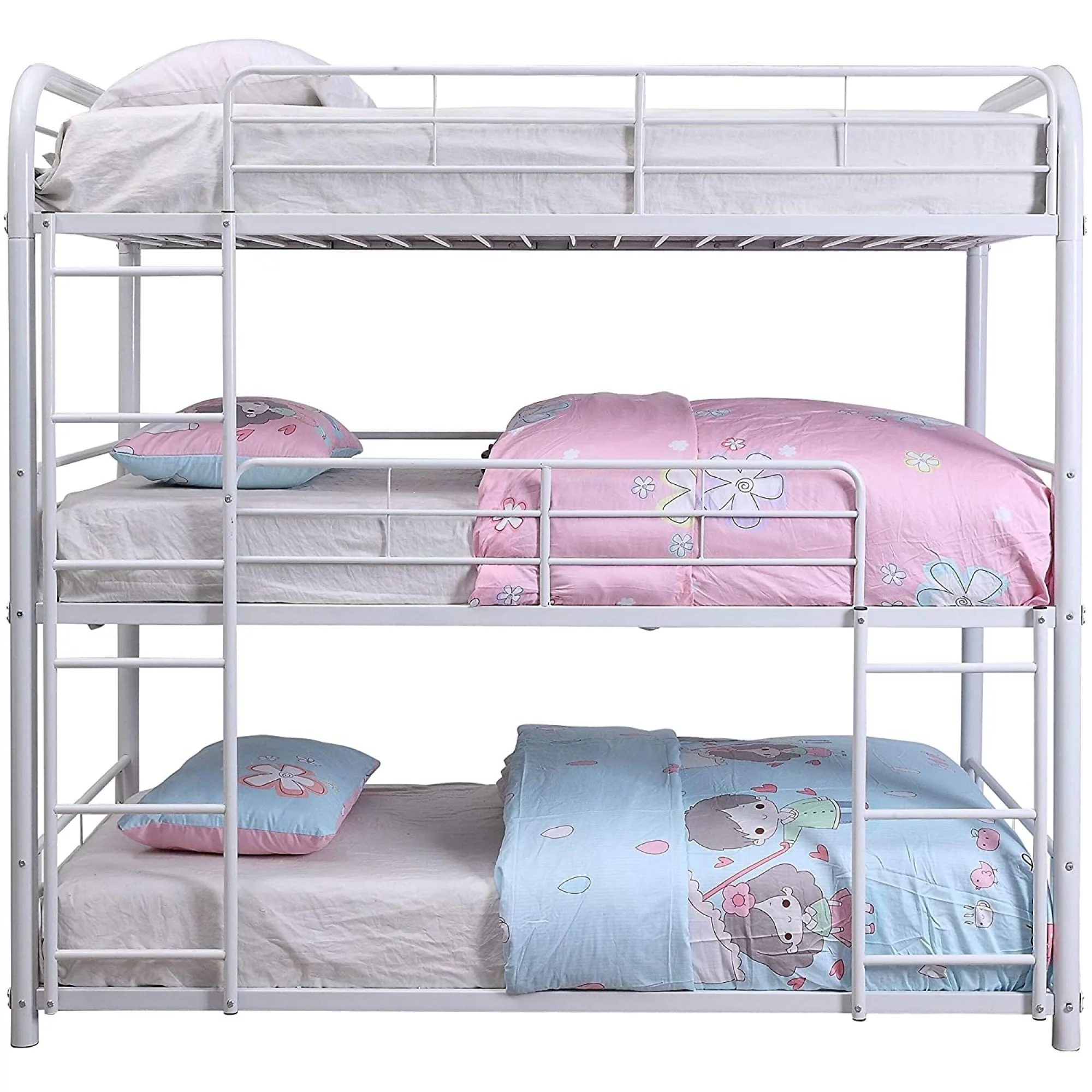 Miekor Furniture Cairo Bunk Bed - Triple Full in White