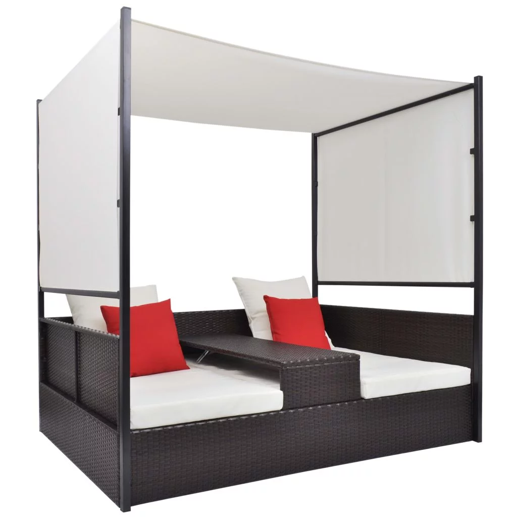 OWSOO Garden Bed with Canopy Brown 74.8