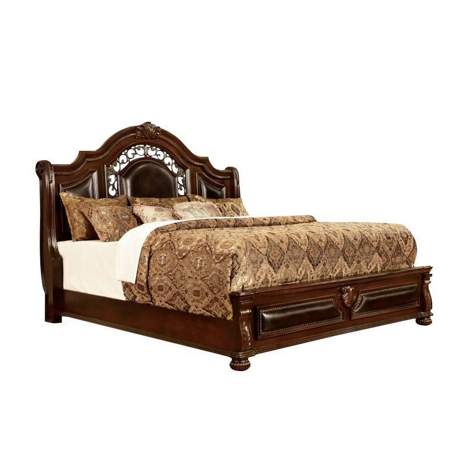 Bowery Hill California King Bed in Brown Cherry