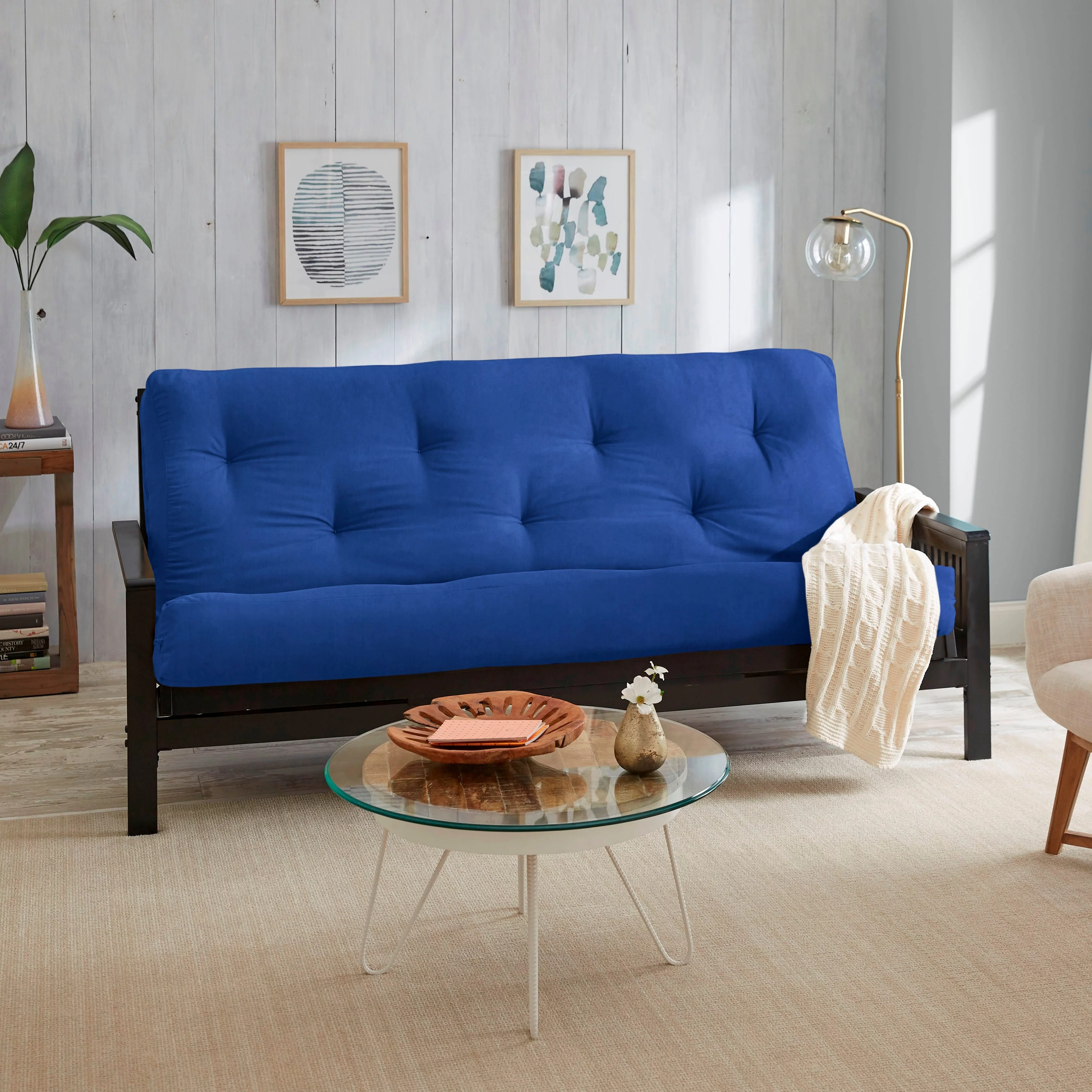 TruPedic Queen-size 8-inch Gel Memory Foam Futon Mattress Blue