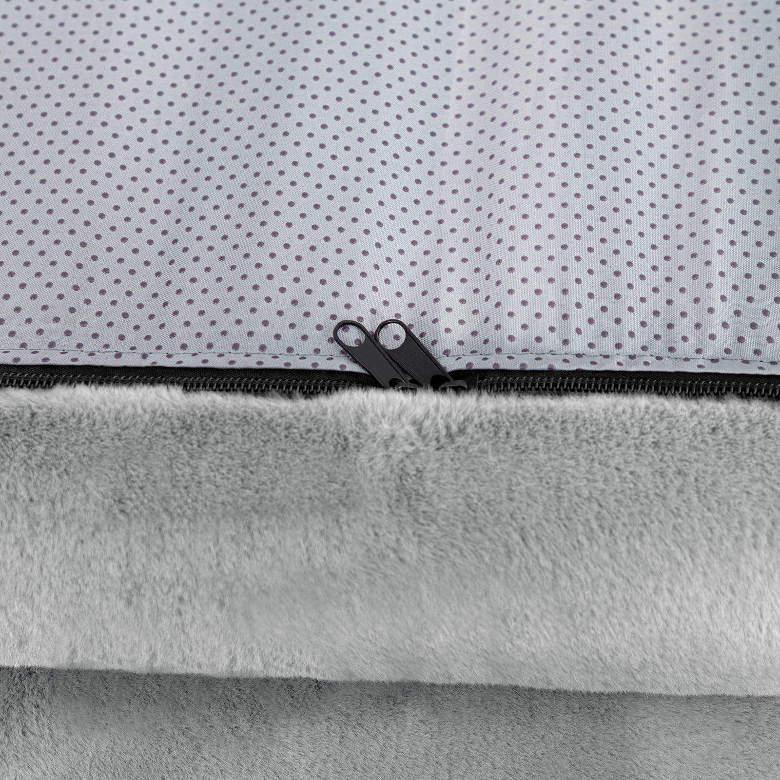 BALUS Deluxe Flannelette Human-Dog Bed, Large High-Quality Fabric Futon for Giant Breeds, Light Grey