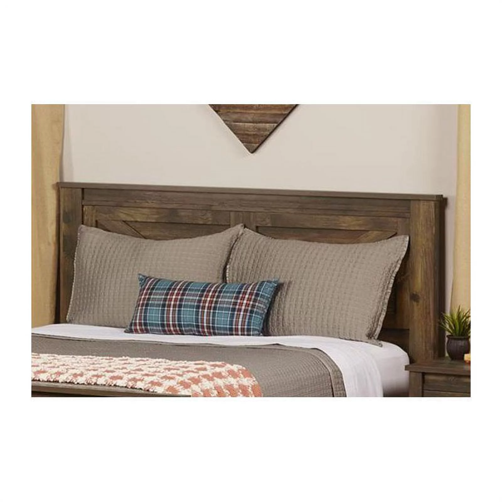 Ameriwood Home Farmington Queen Headboard, Rustic
