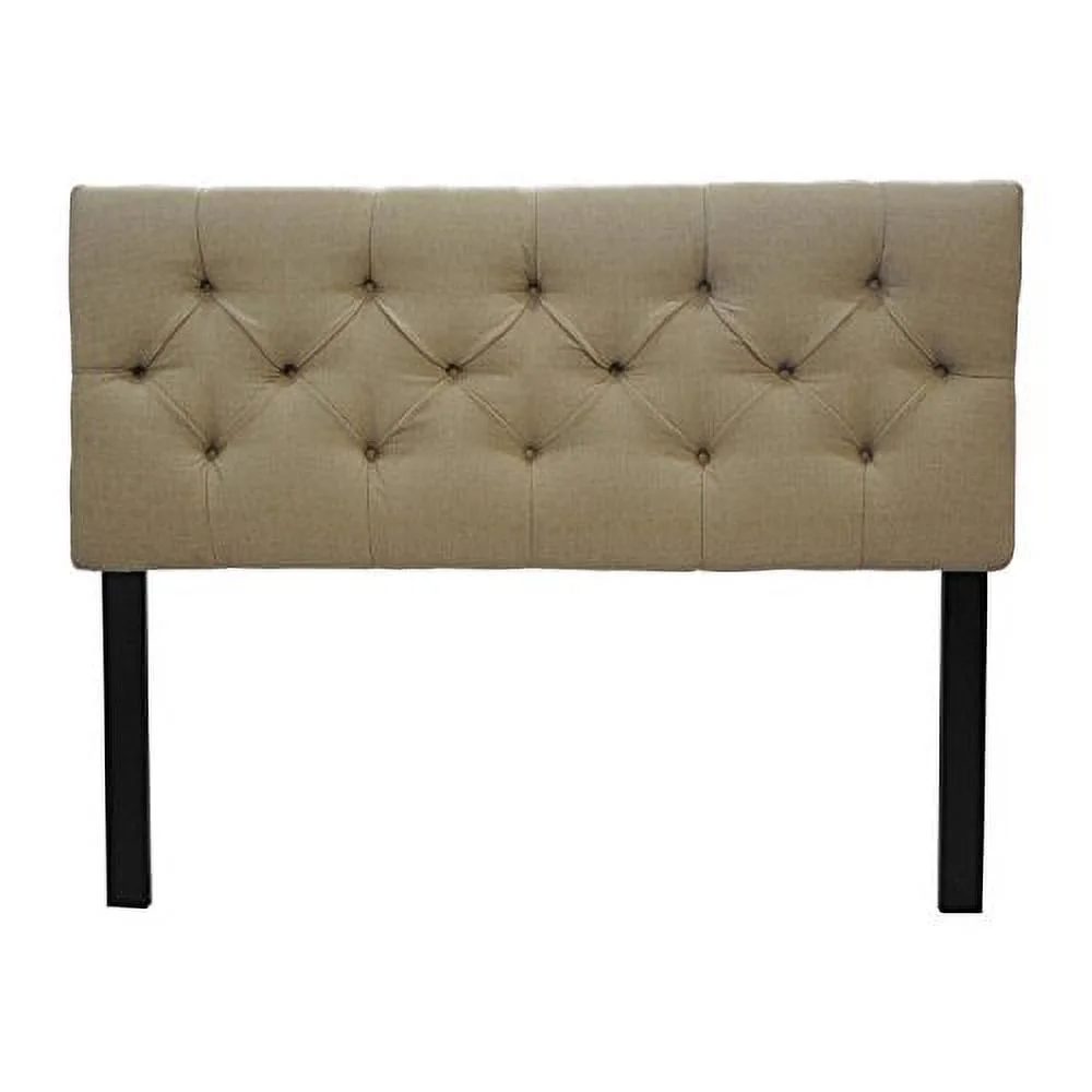 Sole Designs Diamond Tufted Carson Desert Headboard Nickel Finish Full