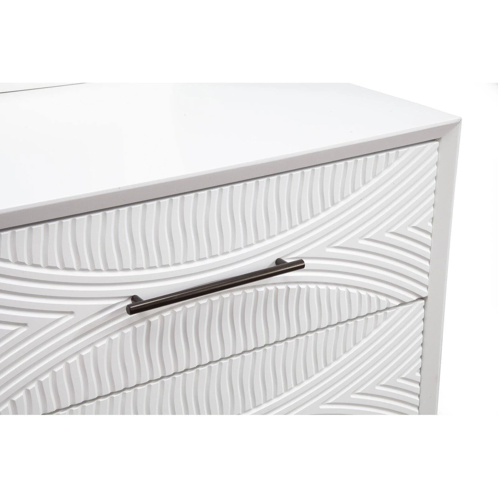 Alpine Furniture Tranquility 6 Dawer Wood Dresser in White