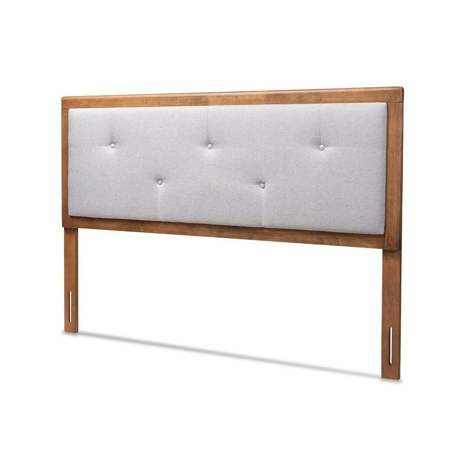 Bowery Hill Light Gray and Brown Finished Wood Full Size Headboard