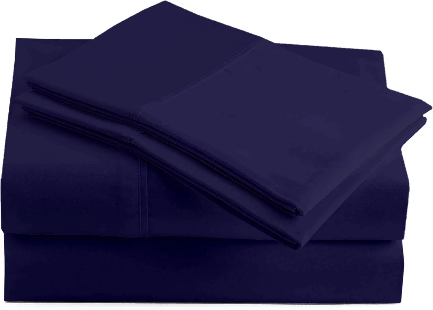 Thread Count -400 Bed Sheets Italian Finish 100% Egyptian Cotton 4-PCs - Sheet Set, Fits Mattress Upto 21