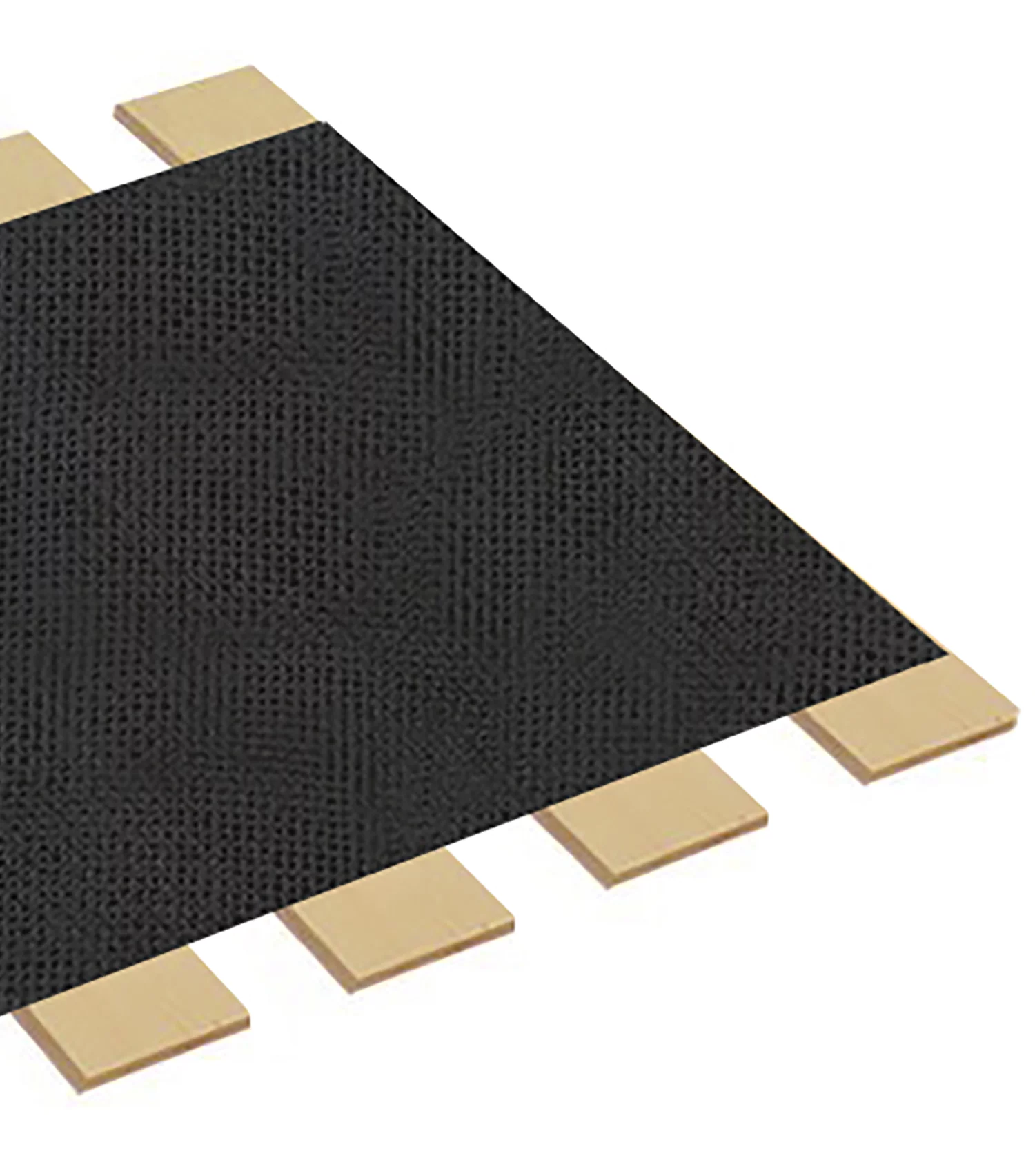 The Furniture King Full Size Bed Slats Custom Platform Bed Frame Support Plank Boards Attached with Black Burlap Fabric 55