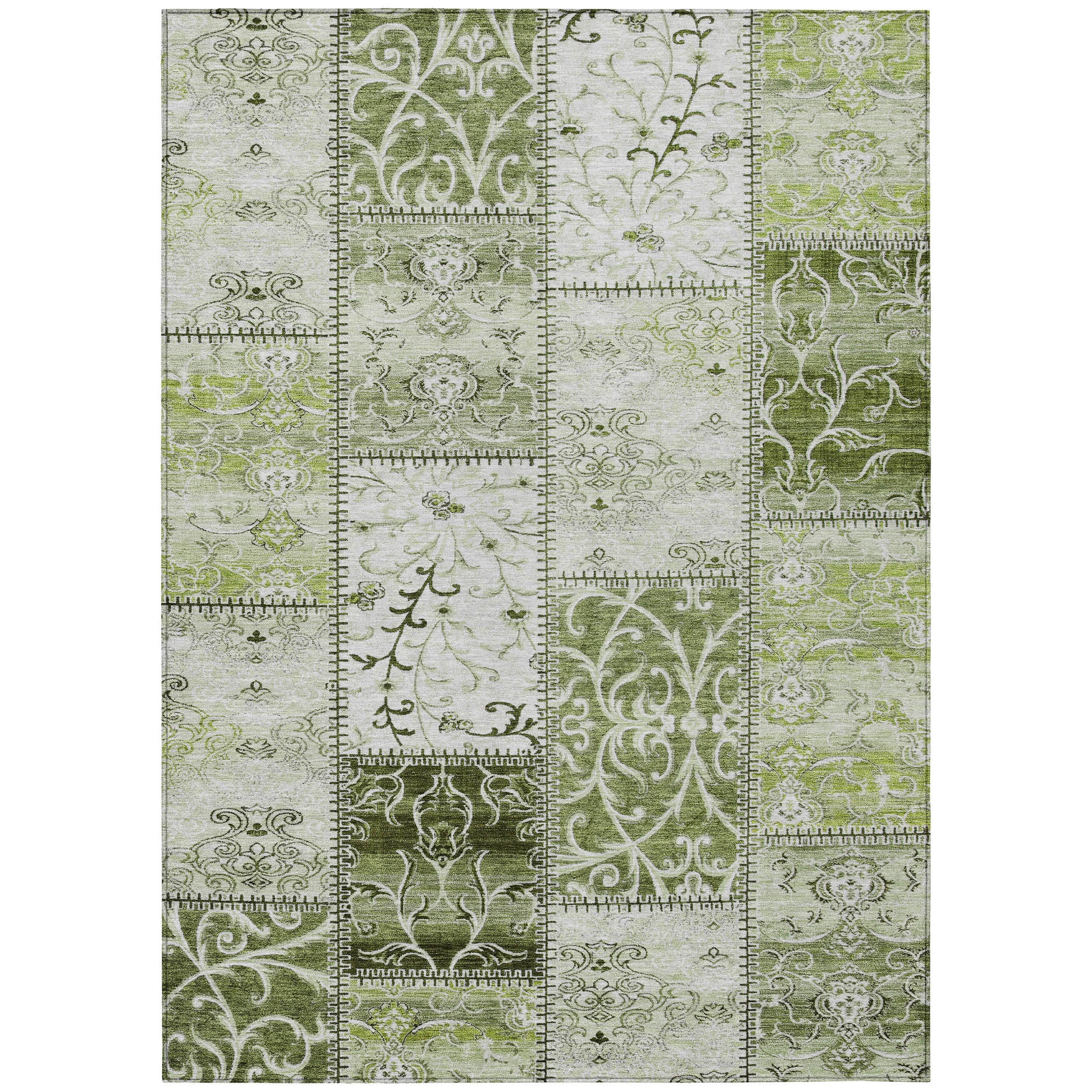 Addison Rugs Chantille ACN566 Green 9' x 12' Indoor Outdoor Area Rug, Easy Clean, Machine Washable, Non Shedding, Bedroom, Living Room, Dining Room, Kitchen, Patio Rug