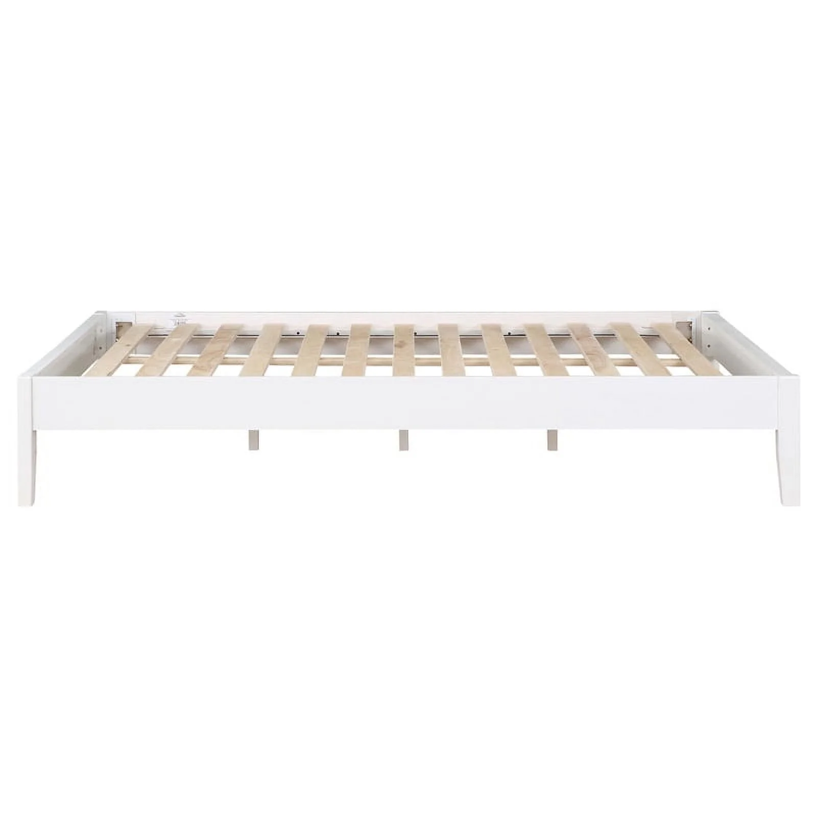 Pemberly Row Contemporary Wood Platform Eastern King Bed in White