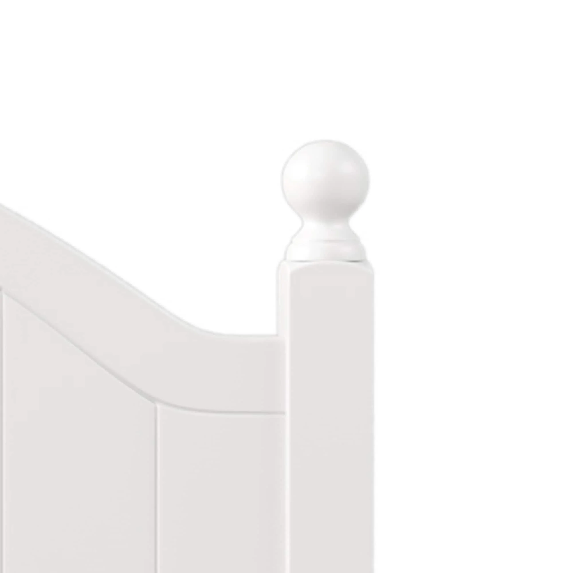 Wood Platform Bed Frame with Headboard & Footboard, Concise Style Beds White - Queen