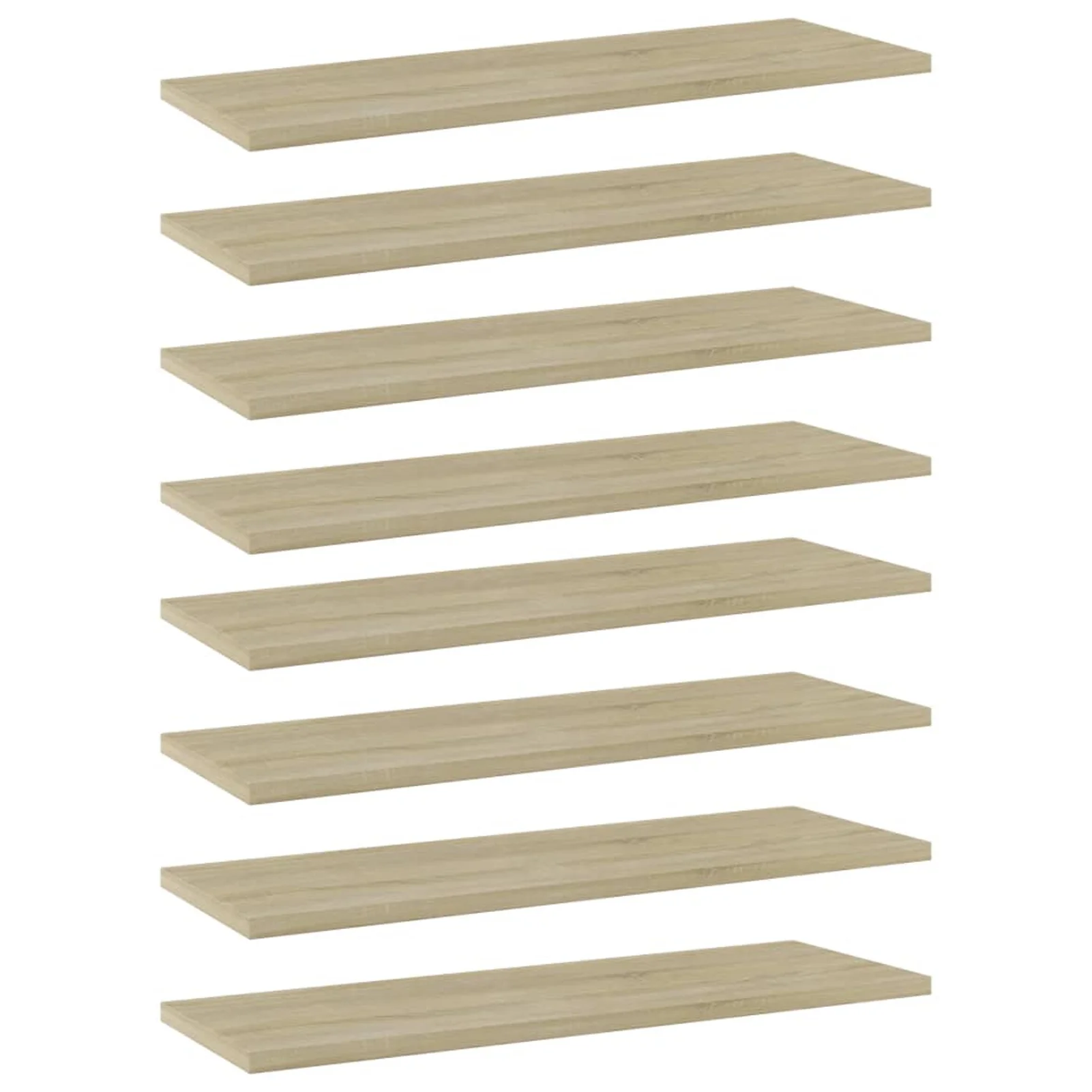 OWSOO Bookshelf Boards 8 pcs Sonoma Oak 23.6