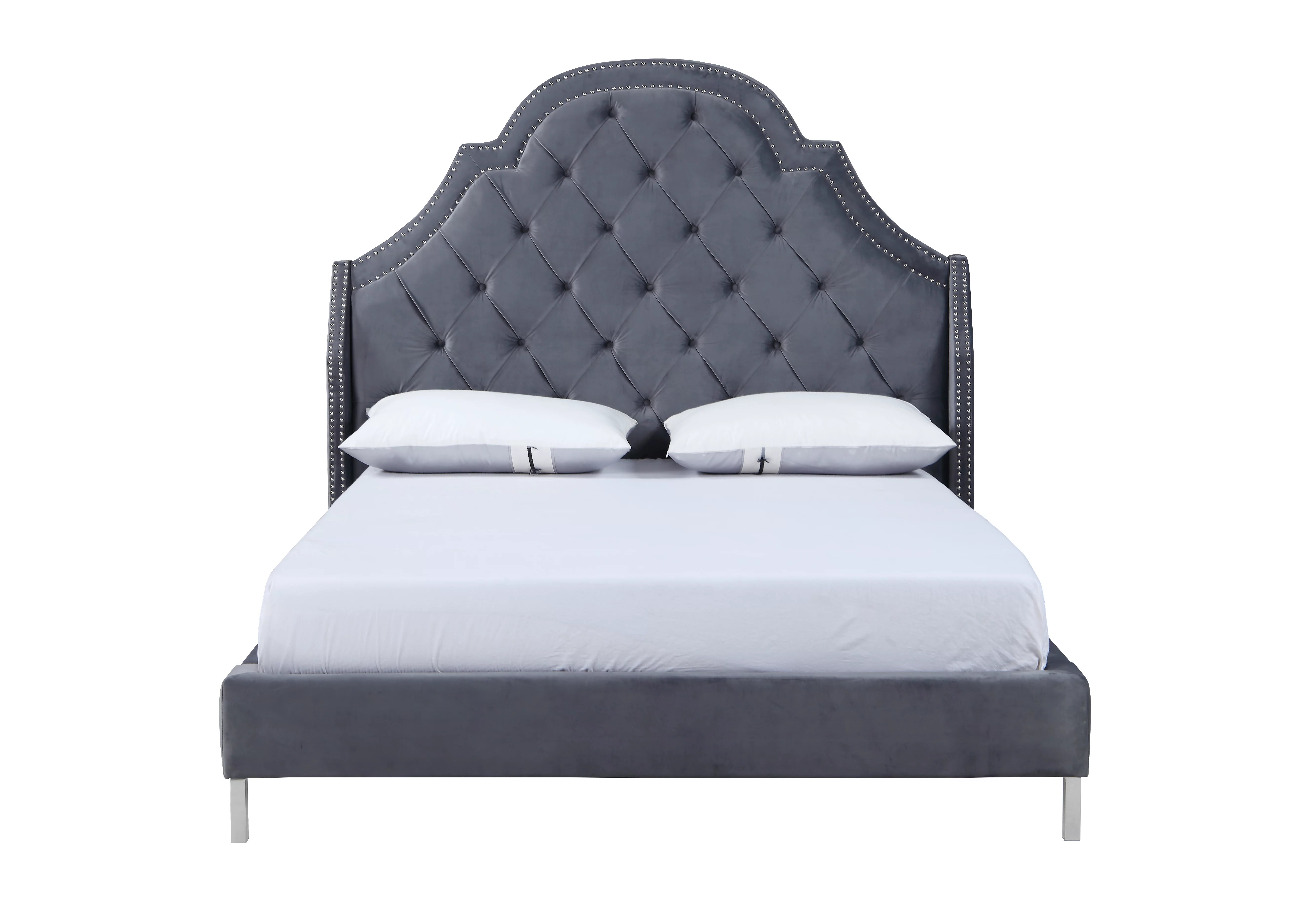 Chic Home Constantine Bed Frame Headboard Velvet Upholstered