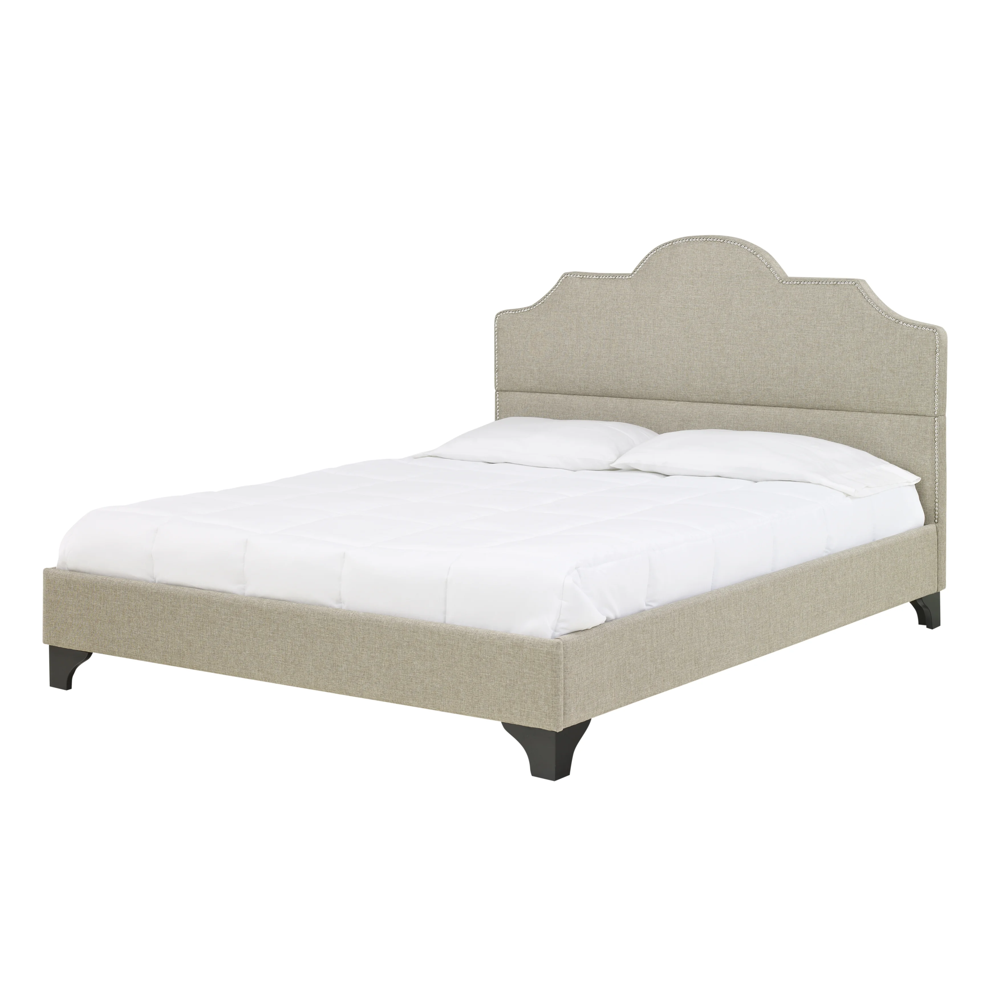 Premier Jordan Upholstered Platform Bed with Nailhead Trim, Full