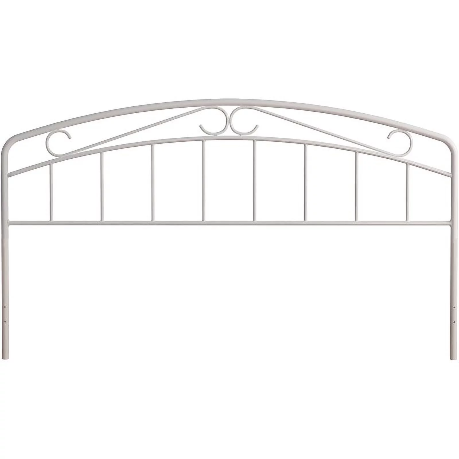 Hillsdale Furniture Jolie Arched Scroll Textured White Metal King Headboard