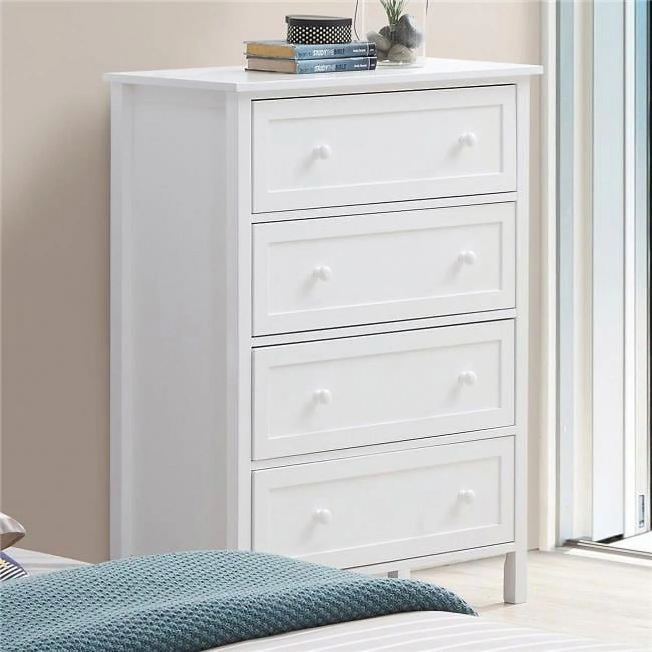 35 x 17 x 46 in. Iolanda Chest, White