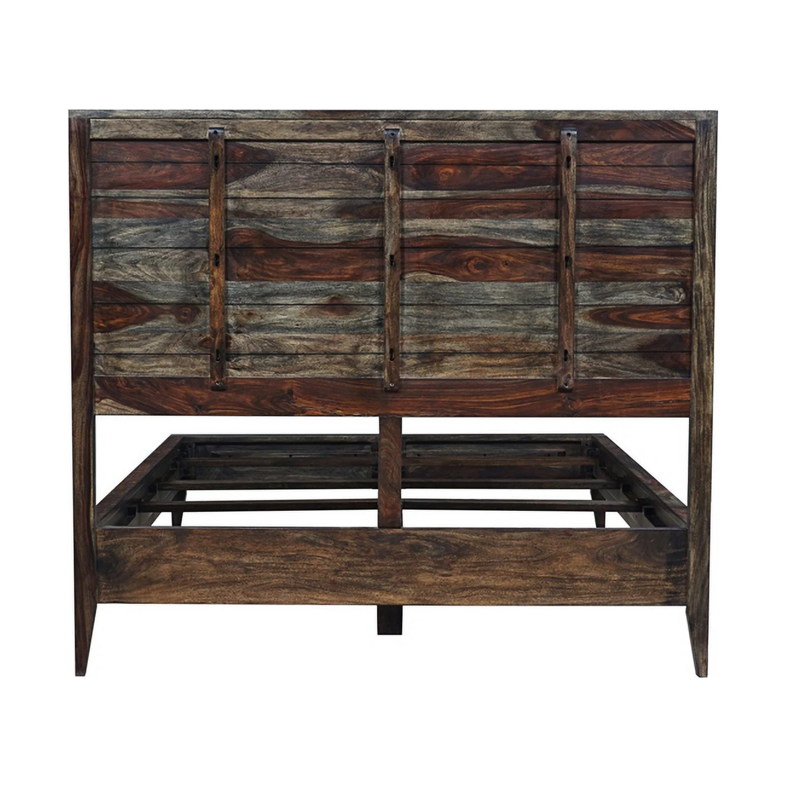 Porter Designs Fall River Solid Sheesham Wood King Bed - Gray