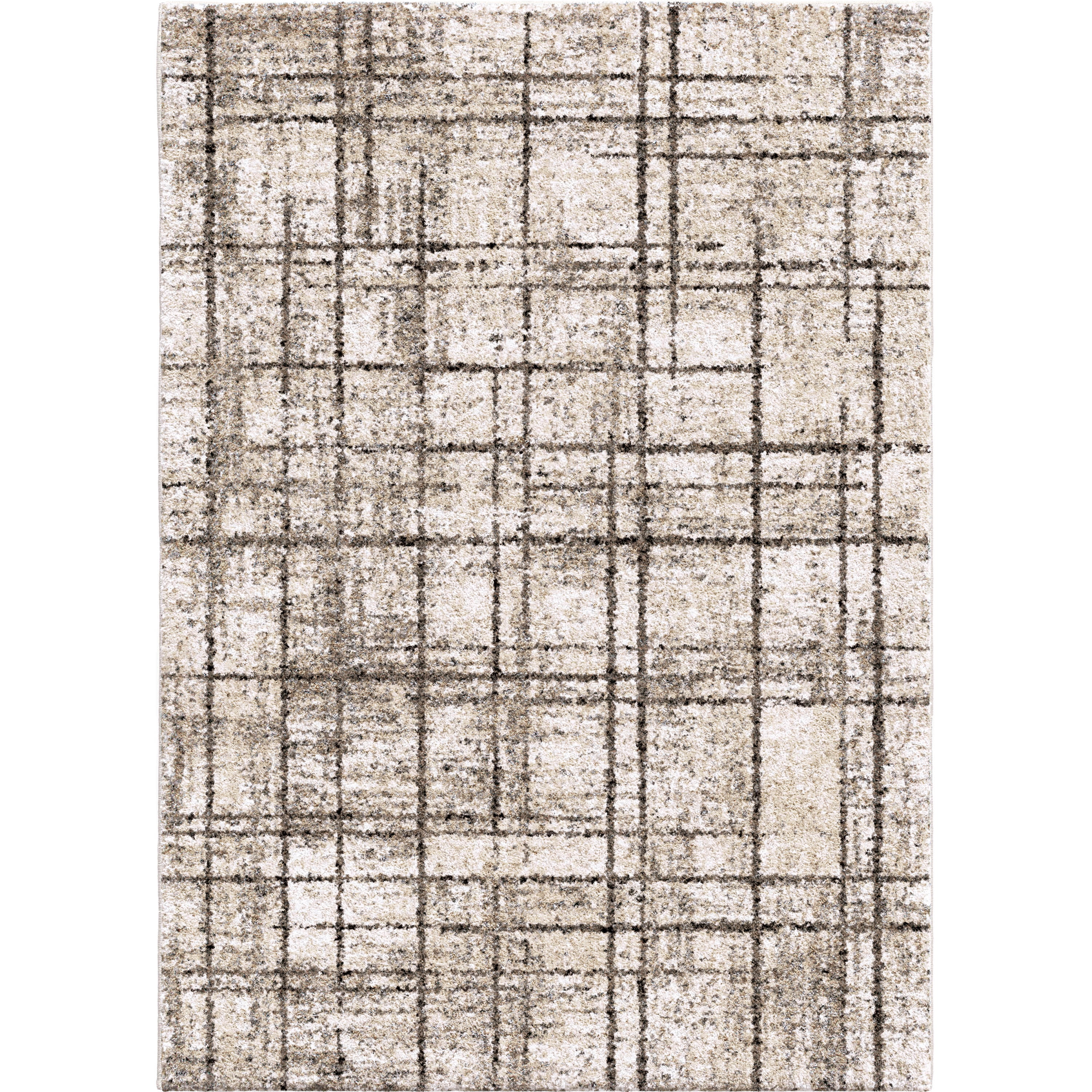 Mainstays Crosshatch 5' X 7' Brown Geometric Area Rug