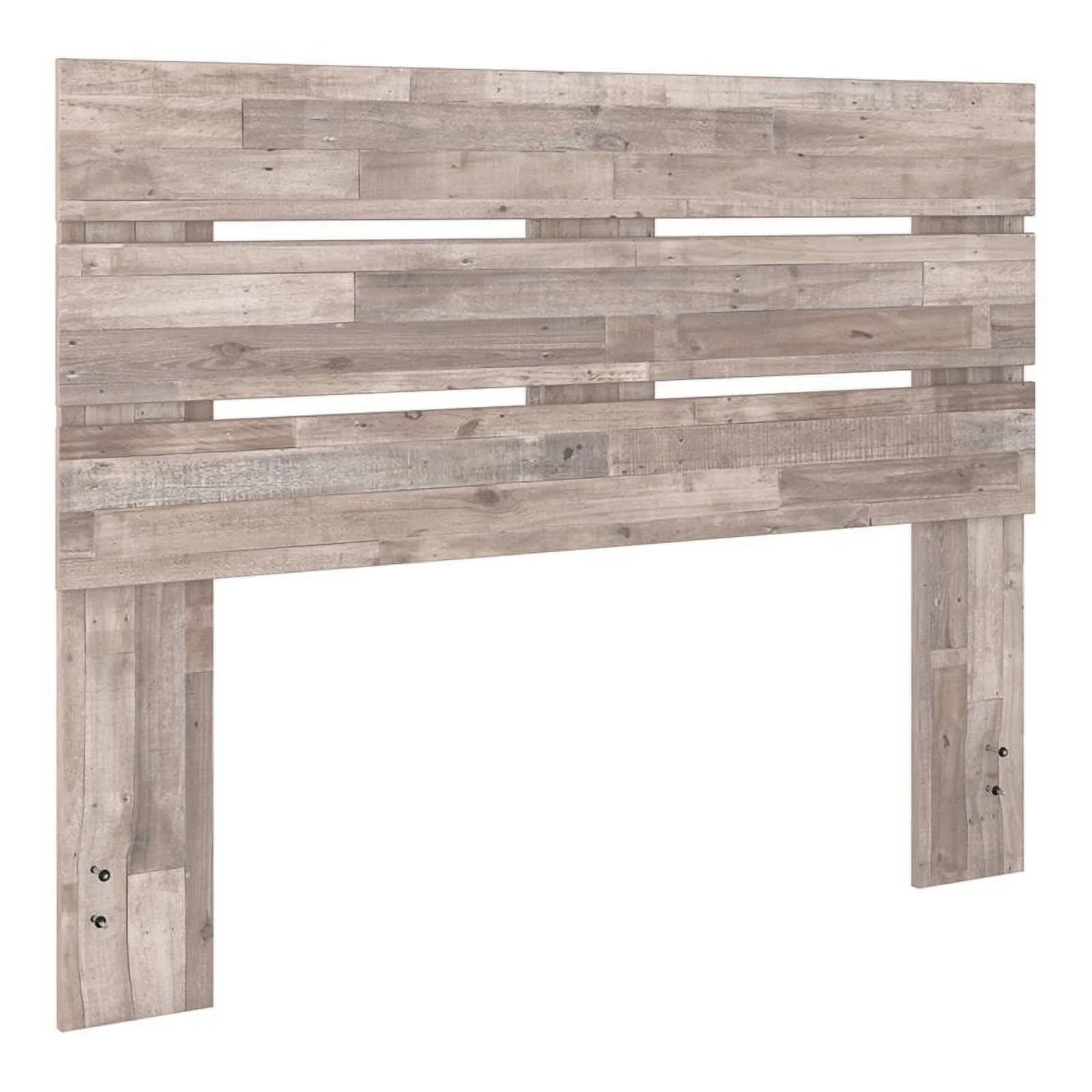 Home Square 2-Piece Set with Headboard & Queen Platform Bed in Whitewash